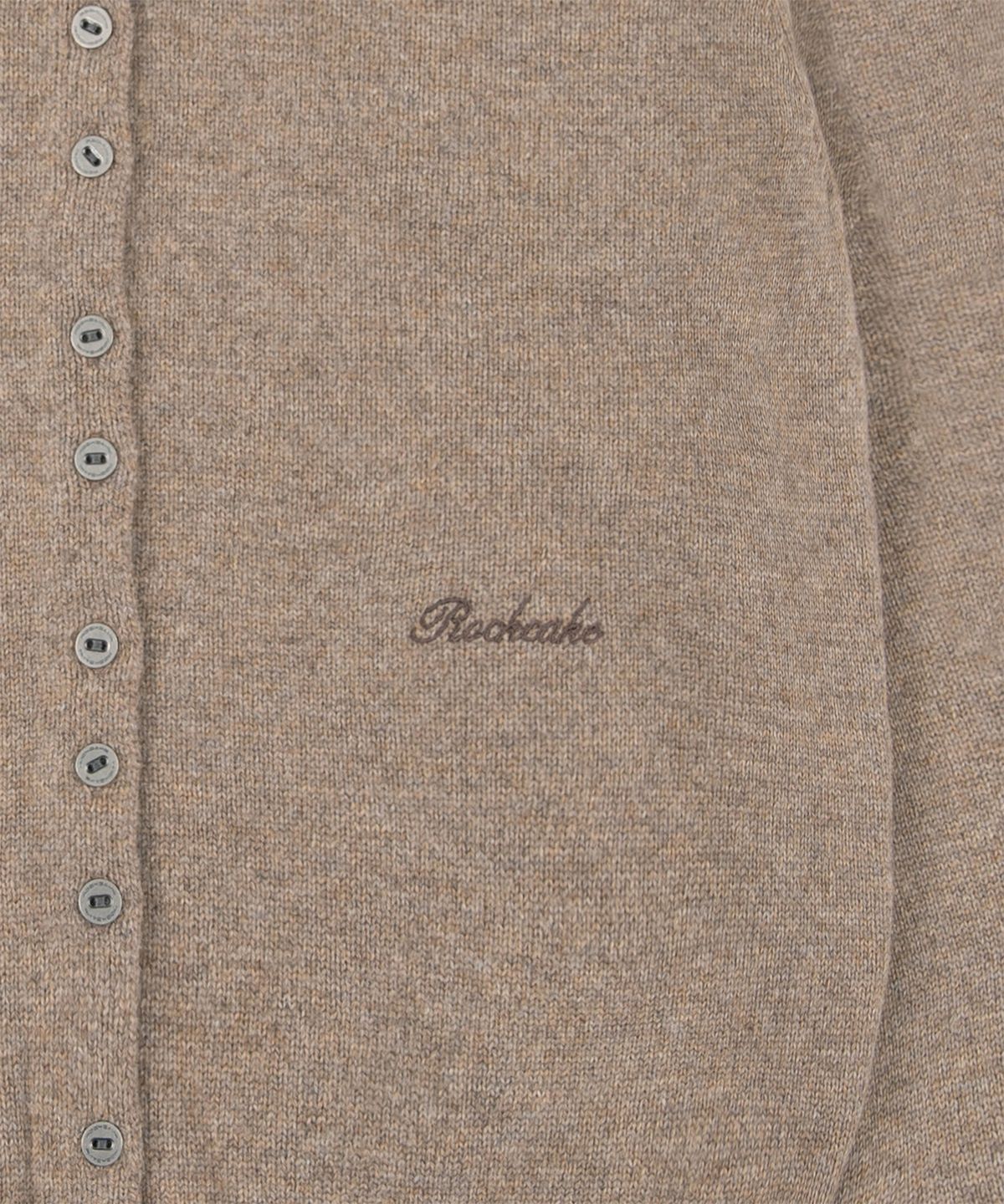 락케이크(ROCKCAKE) Essential Crewneck Cardigan - Beige