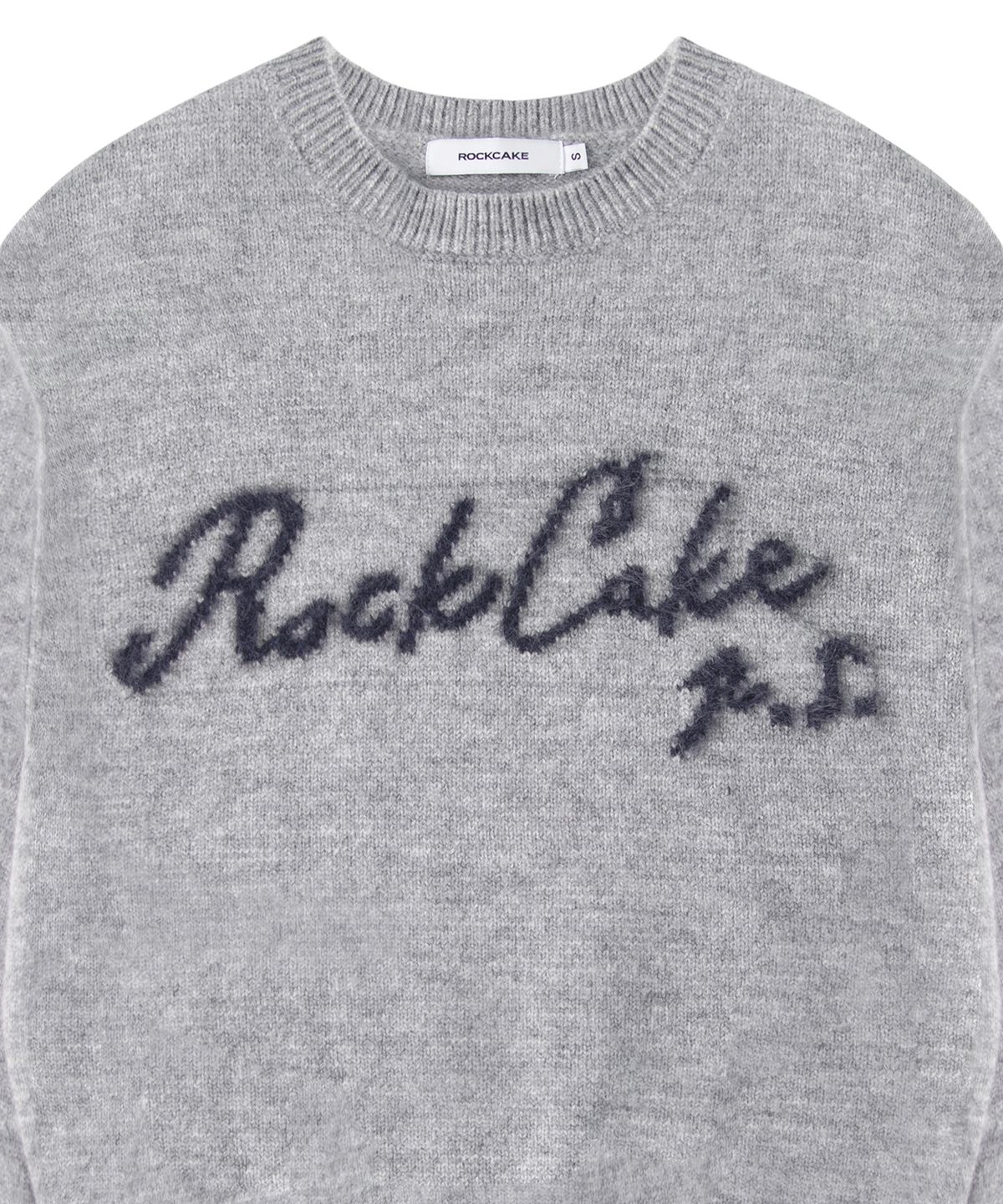 락케이크(ROCKCAKE) Script Logo Mohair Knit - Gray