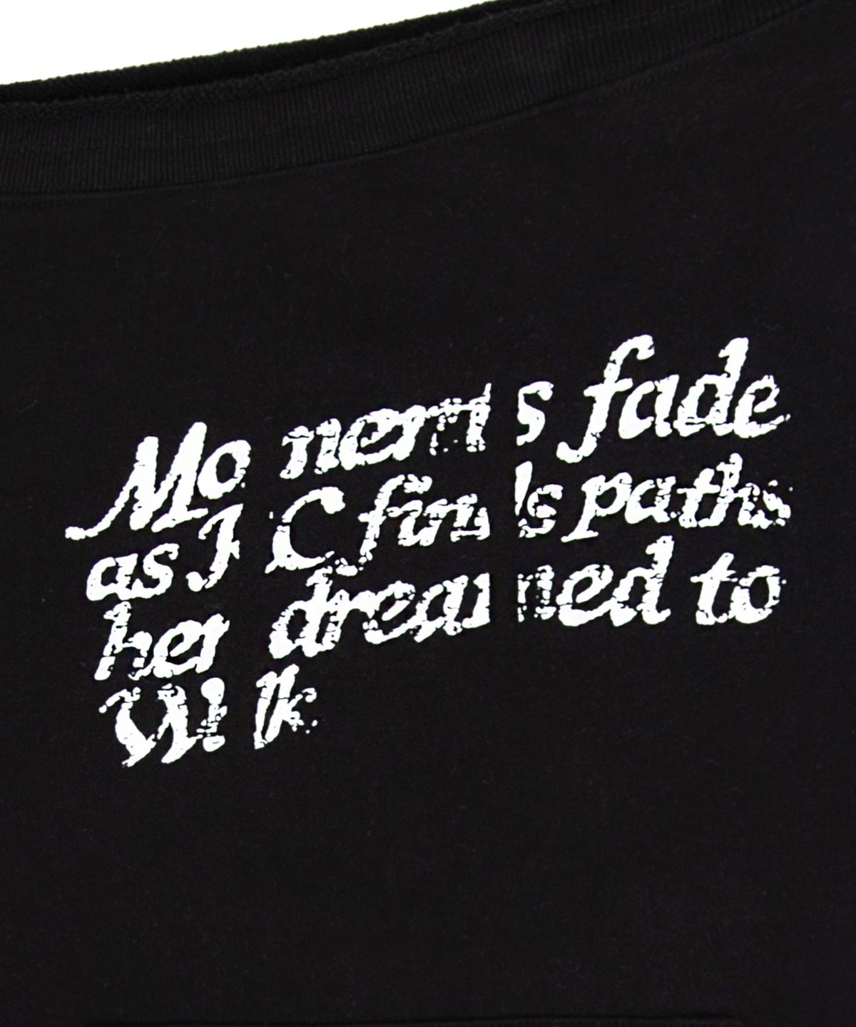 락케이크(ROCKCAKE) Washed Off Shoulder Sweatshirt - Black