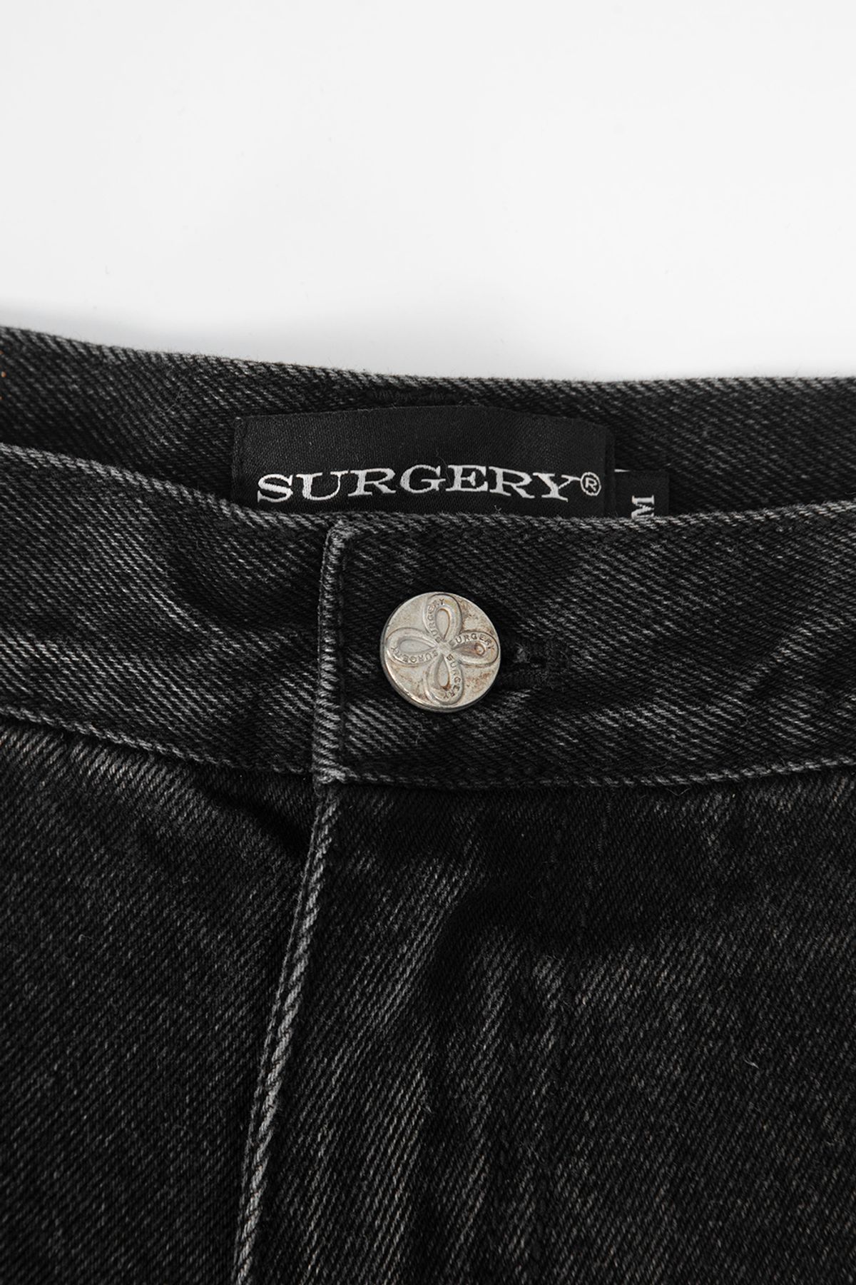 써저리(SURGERY) 서처드 와이드 데님 팬츠 블랙