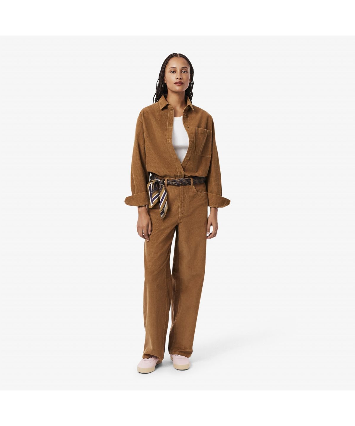라코스테(LACOSTE) 여성 코듀로이 와이드 팬츠 HF8429-55N DPC