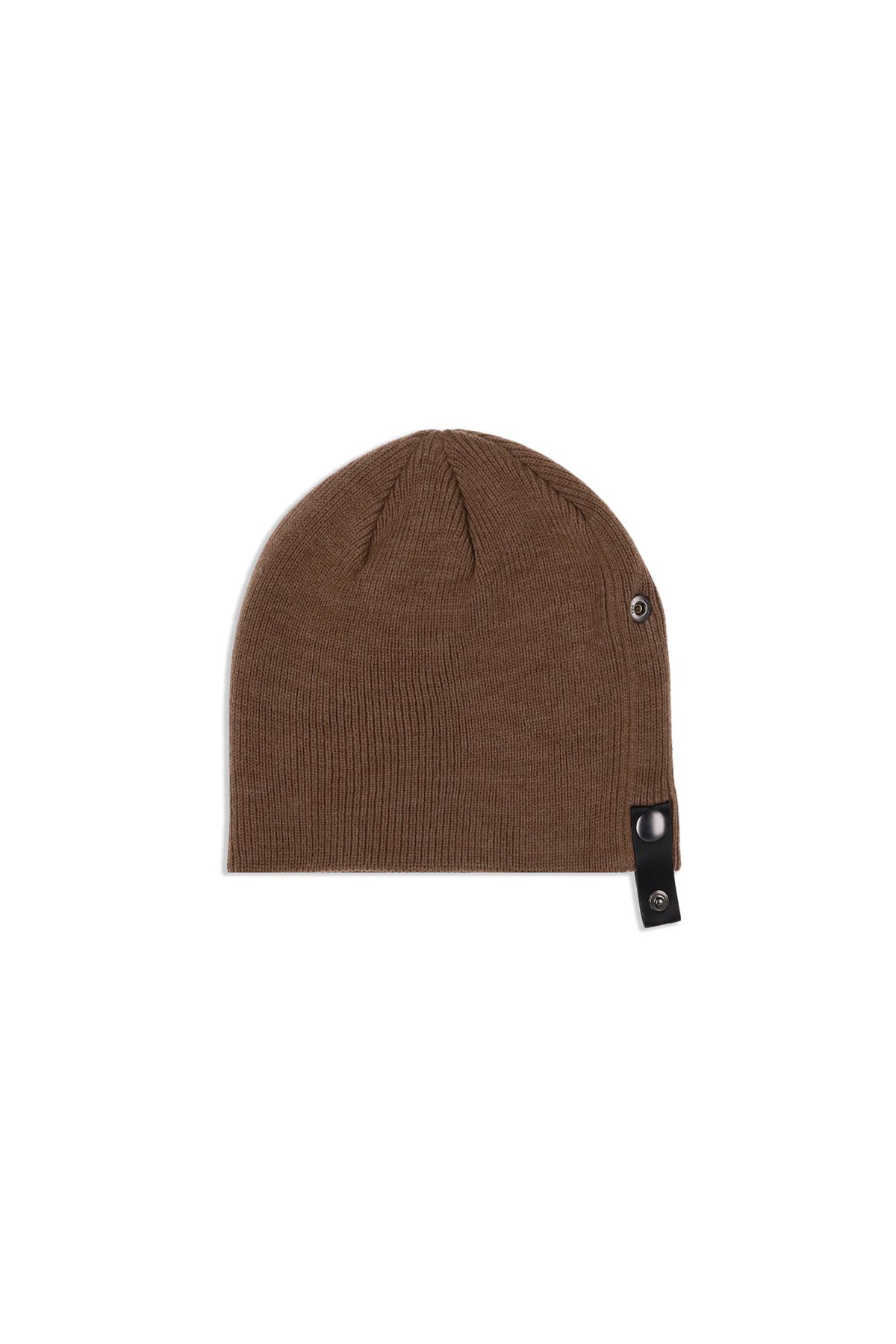 폼리쉬(FORMLICH) LEATHER CLIP BEANIE / BROWN