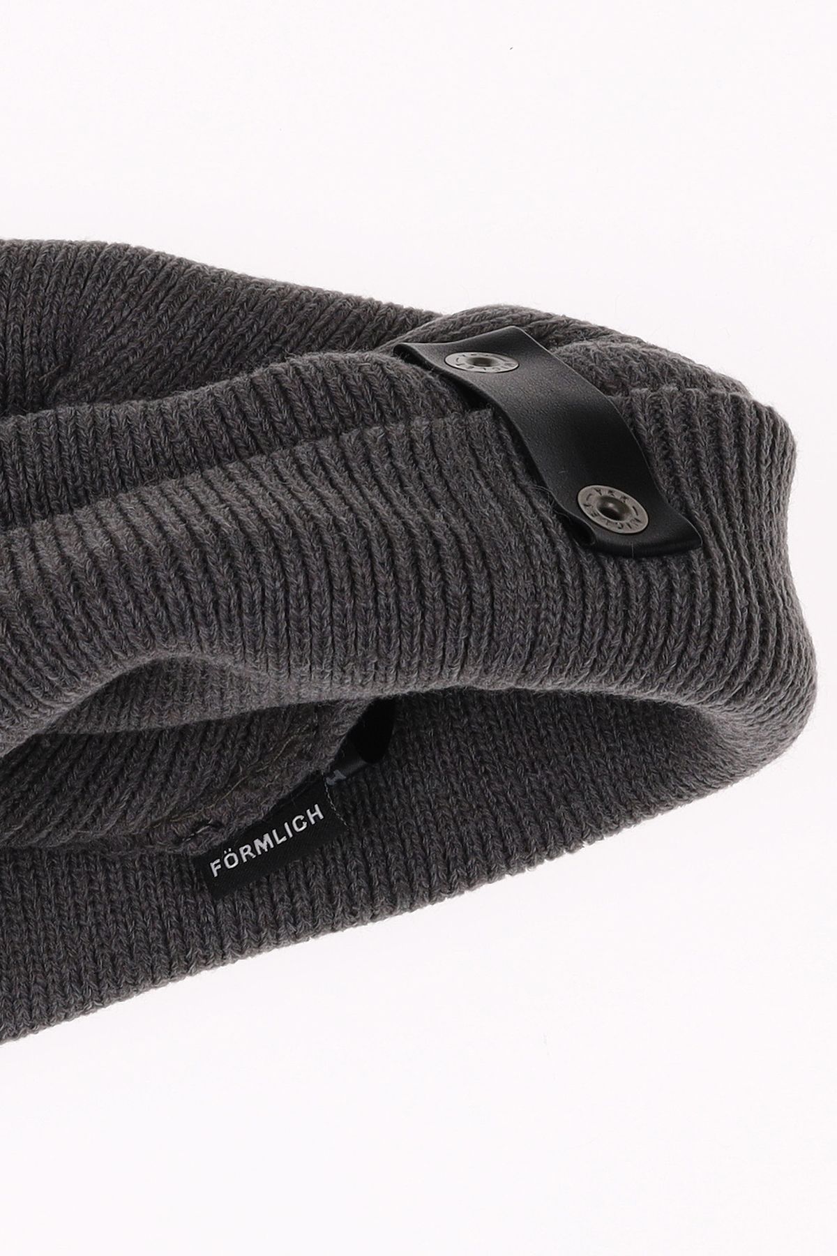 폼리쉬(FORMLICH) LEATHER CLIP BEANIE / GREY