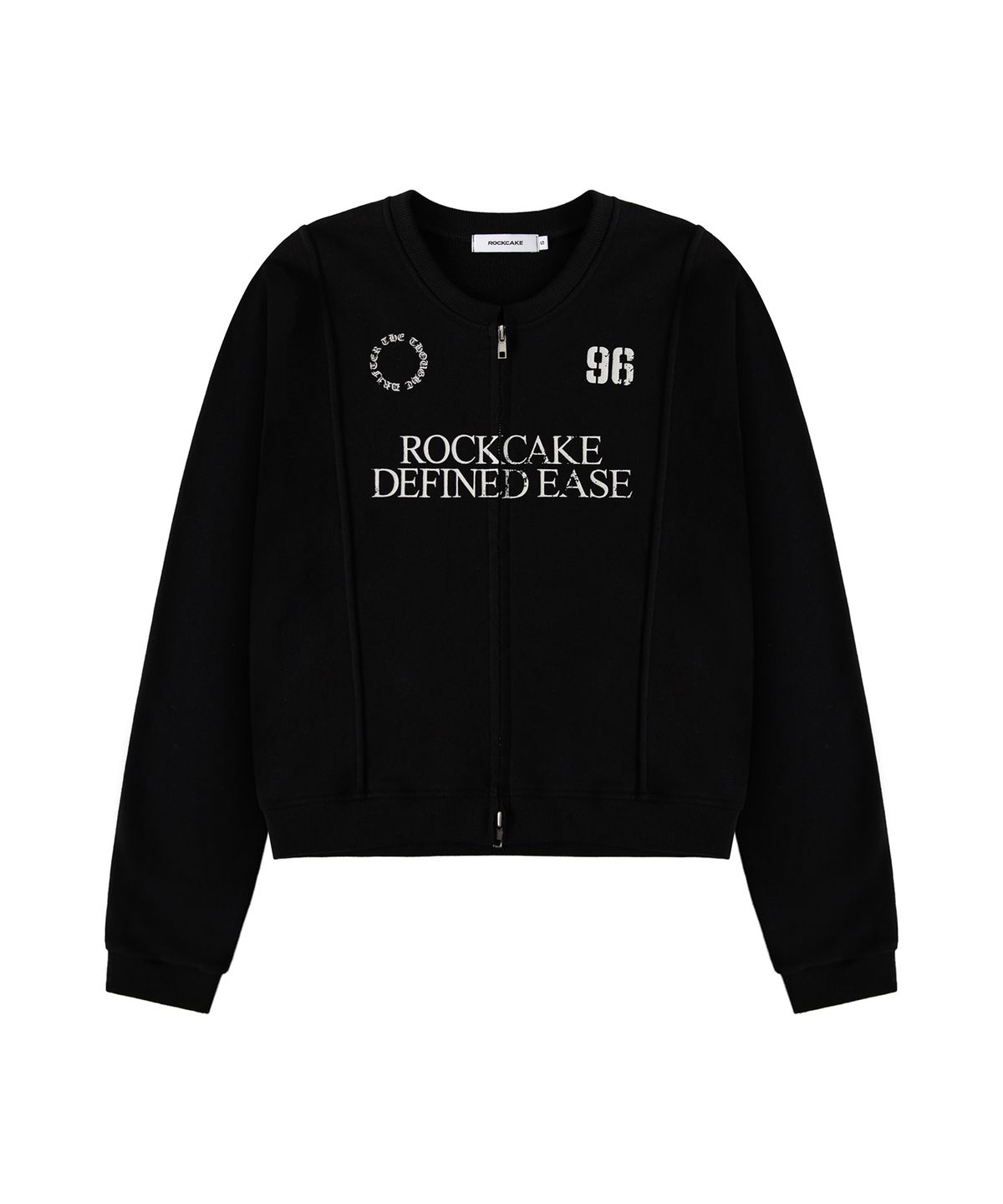 락케이크(ROCKCAKE) Defined Zip Up Sweatshirt - Black