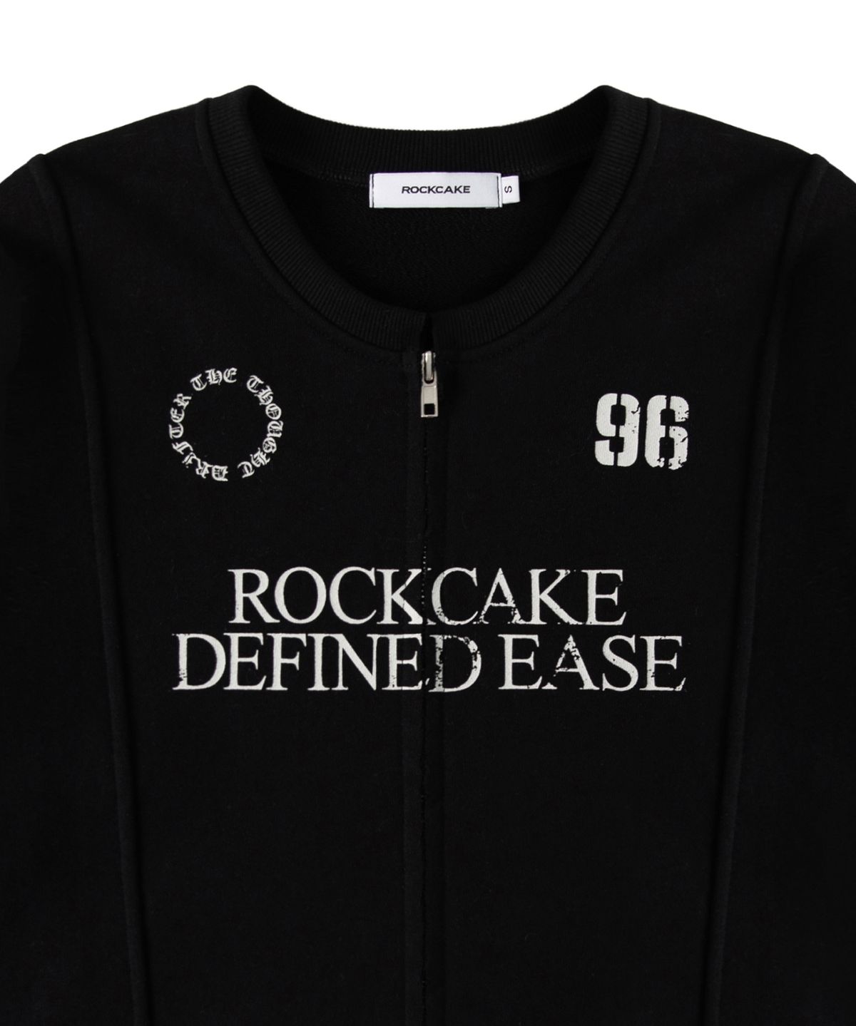락케이크(ROCKCAKE) Defined Zip Up Sweatshirt - Black