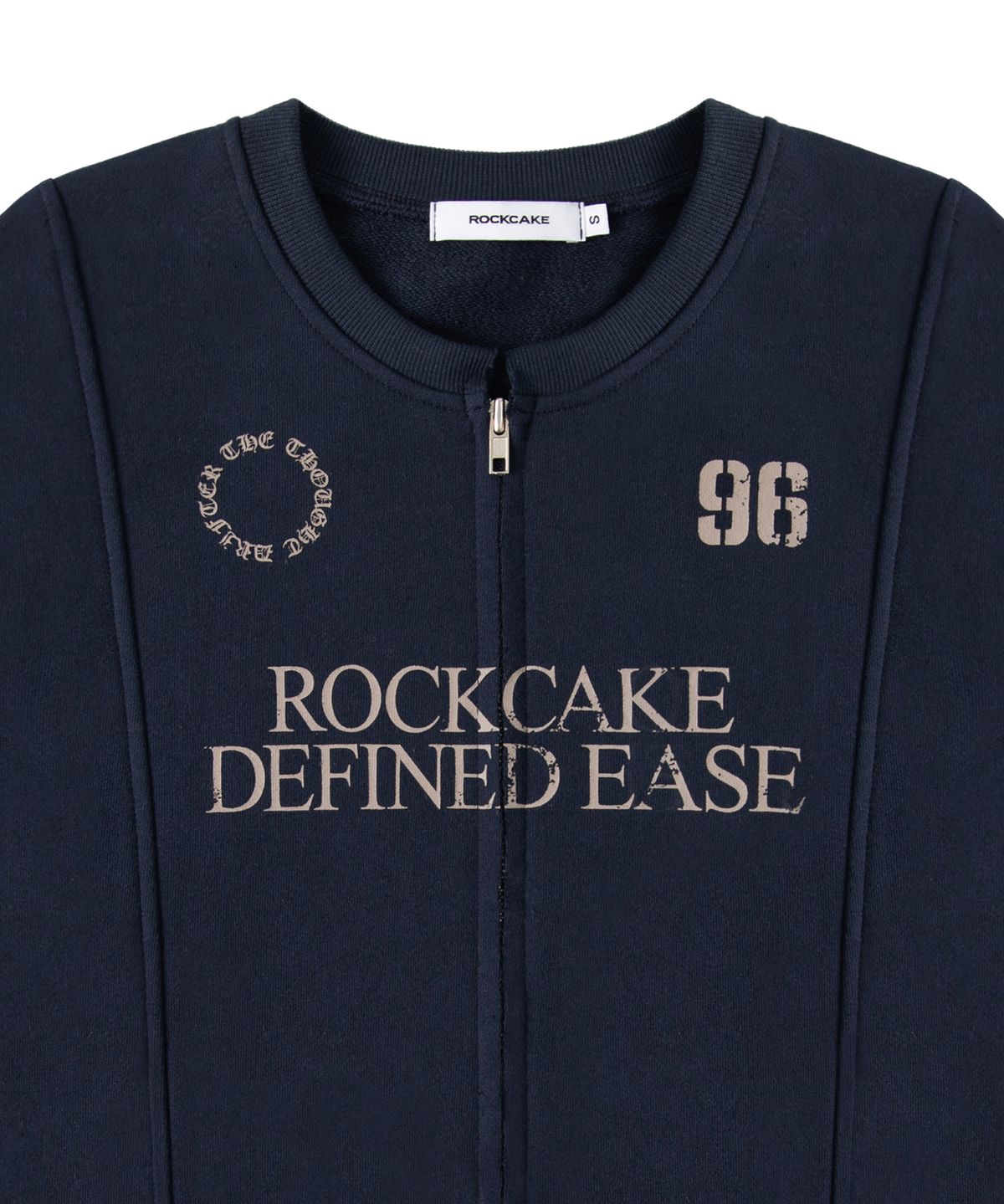 락케이크(ROCKCAKE) Defined Zip Up Sweatshirt - Navy