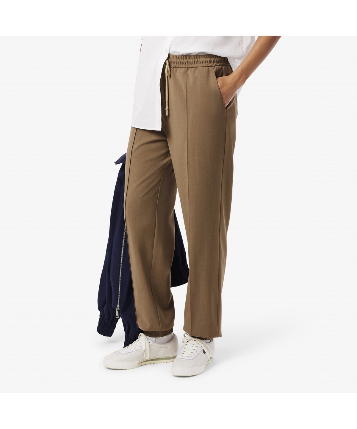 라코스테(LACOSTE) 여성 울블렌드 테일러드 트랙팬츠 HF7451-55N 02S