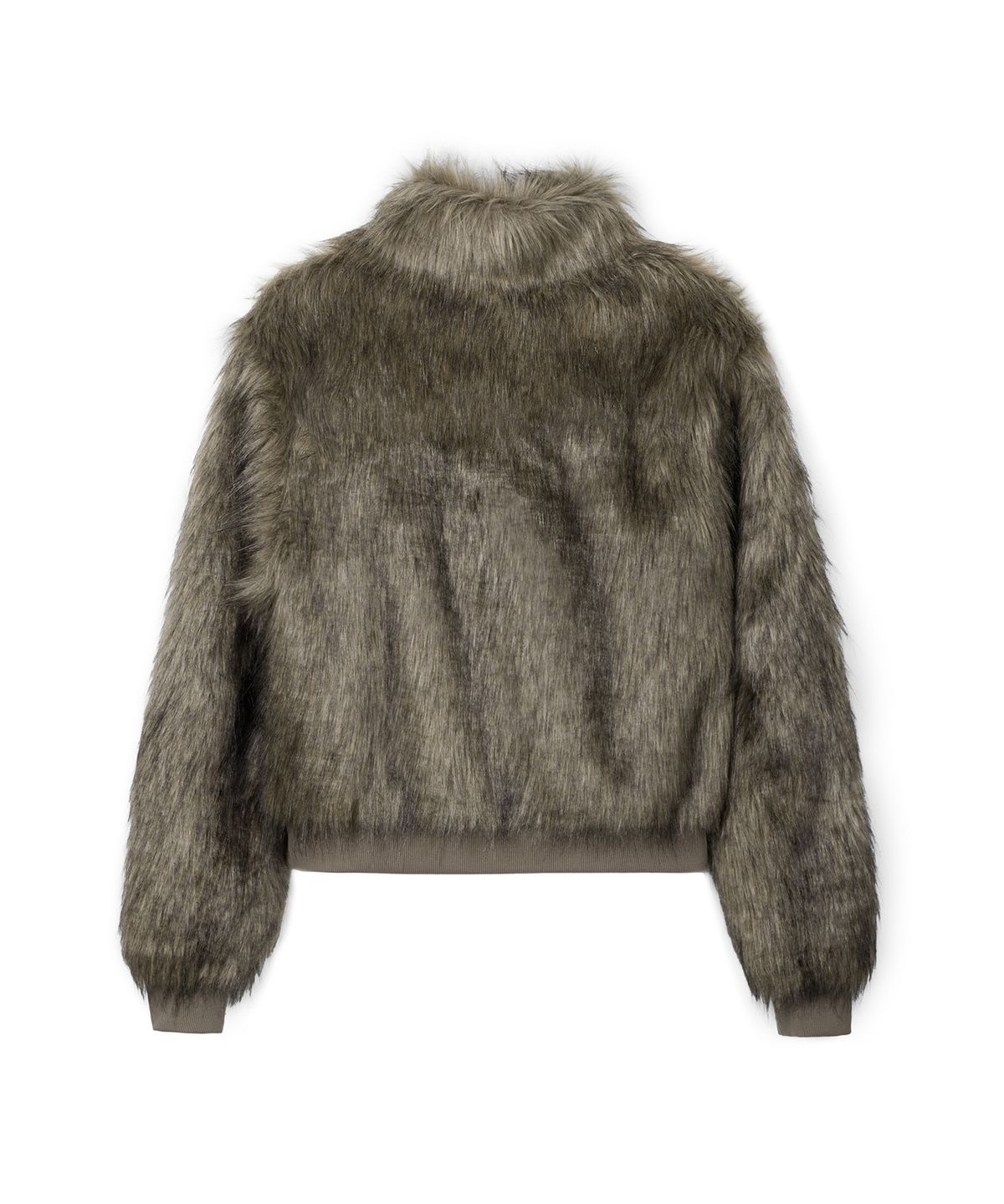 락케이크(ROCKCAKE) High Neck Fur Jacket - Brown