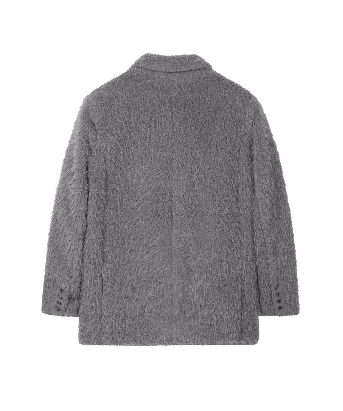락케이크(ROCKCAKE) Single Fur Short Coat - Gray