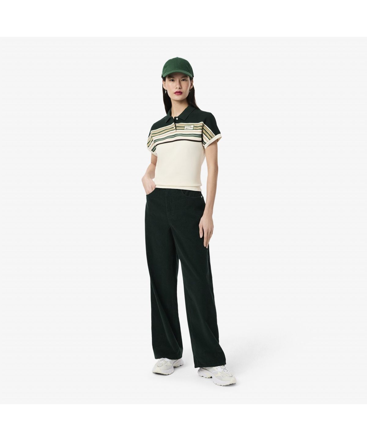 라코스테(LACOSTE) 여성 코듀로이 와이드 팬츠 HF8429-55N YZP