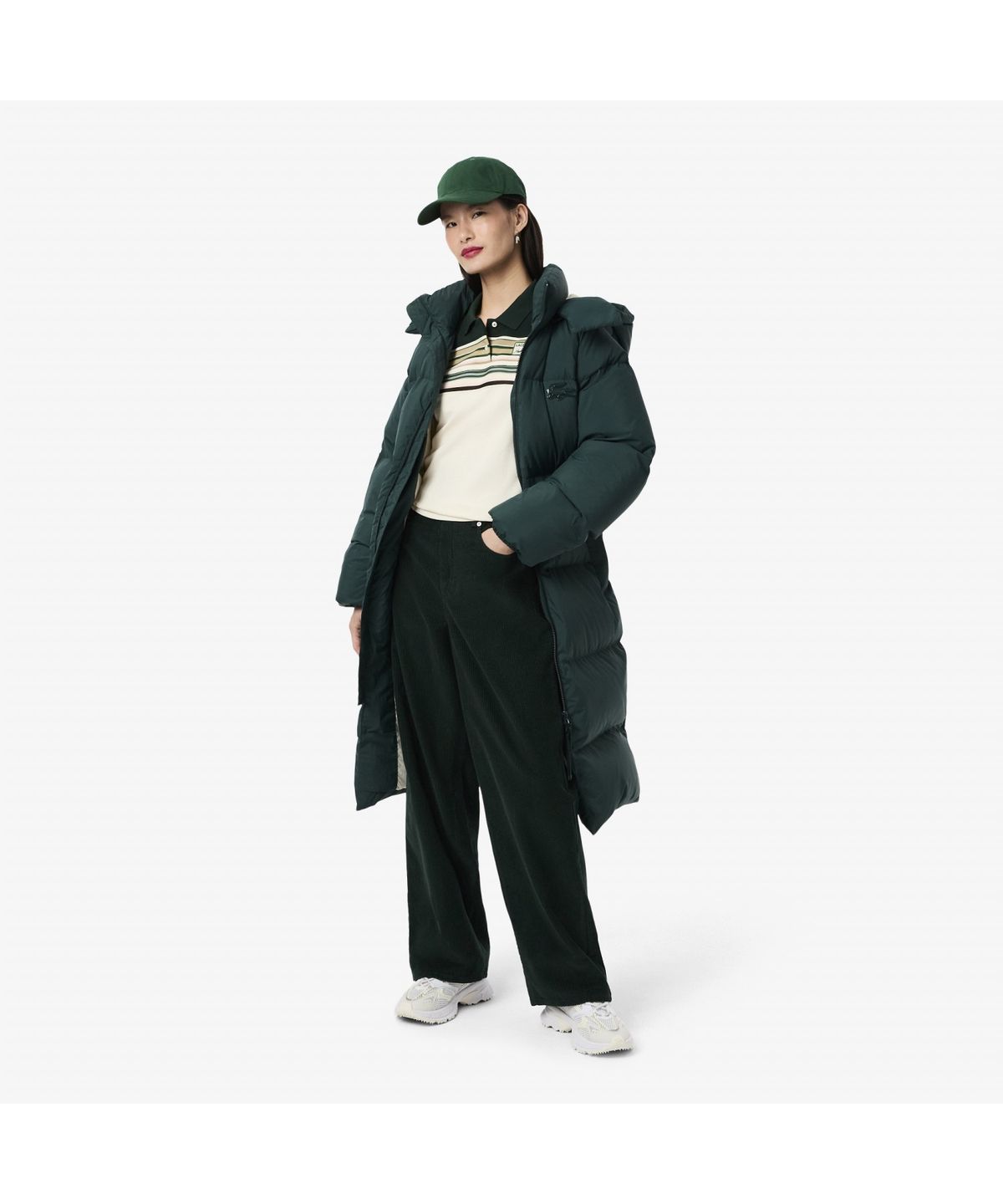 라코스테(LACOSTE) 여성 코듀로이 와이드 팬츠 HF8429-55N YZP