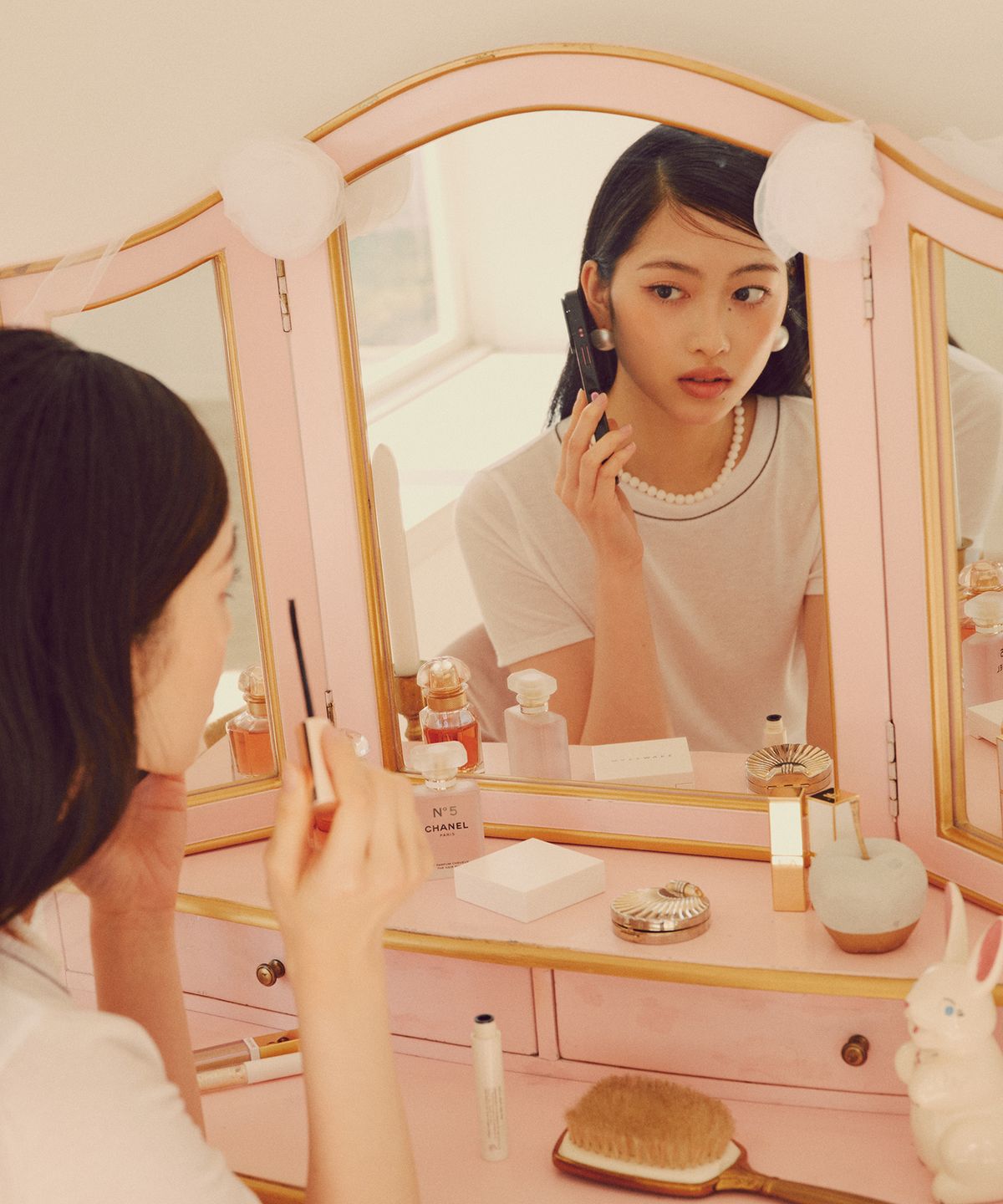 라피네아뜰리에(RAFFINE ATELIER) 베이직 시어 티셔츠 그레이