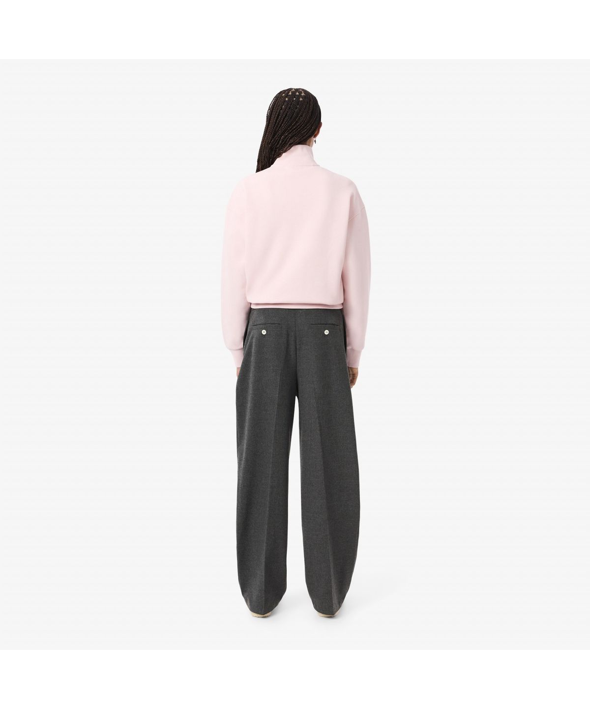 라코스테(LACOSTE) 여성 플란넬 와이드 팬츠 HF8424-55N 050