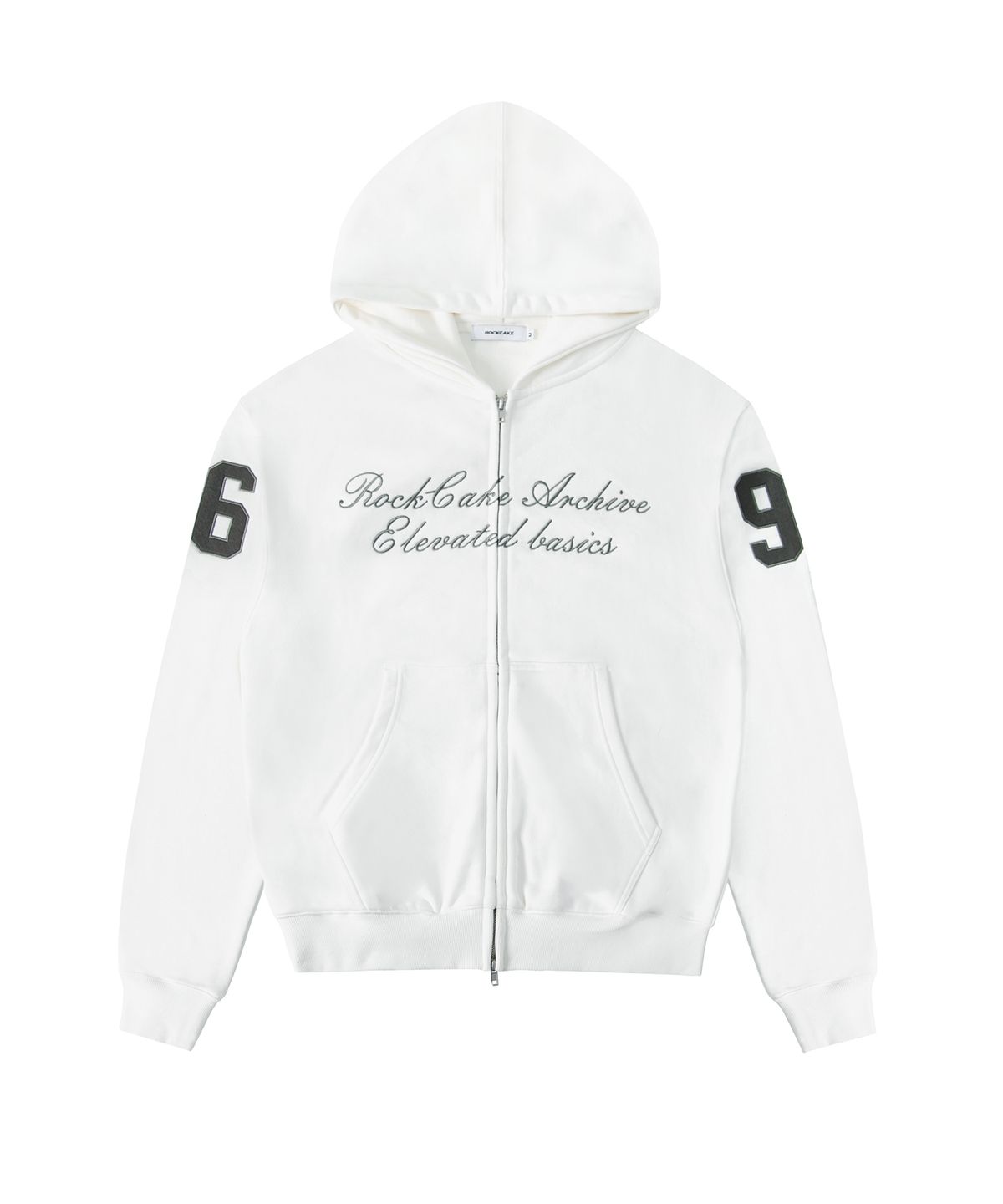 락케이크(ROCKCAKE) 96 Script Zip Up Hoodie - White