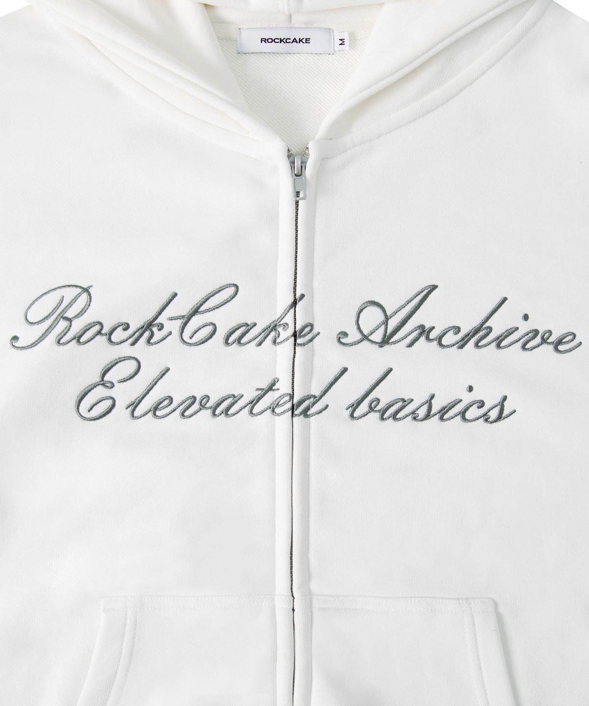 락케이크(ROCKCAKE) 96 Script Zip Up Hoodie - White