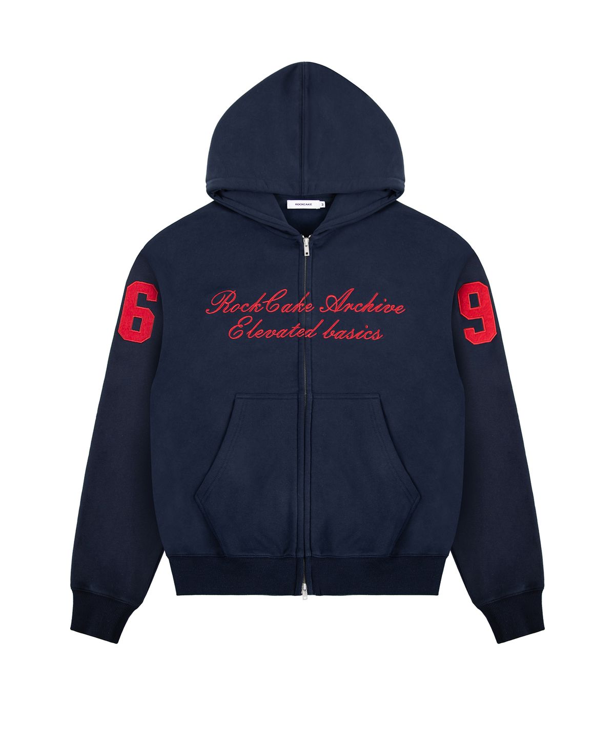 락케이크(ROCKCAKE) 96 Script Zip Up Hoodie - Navy