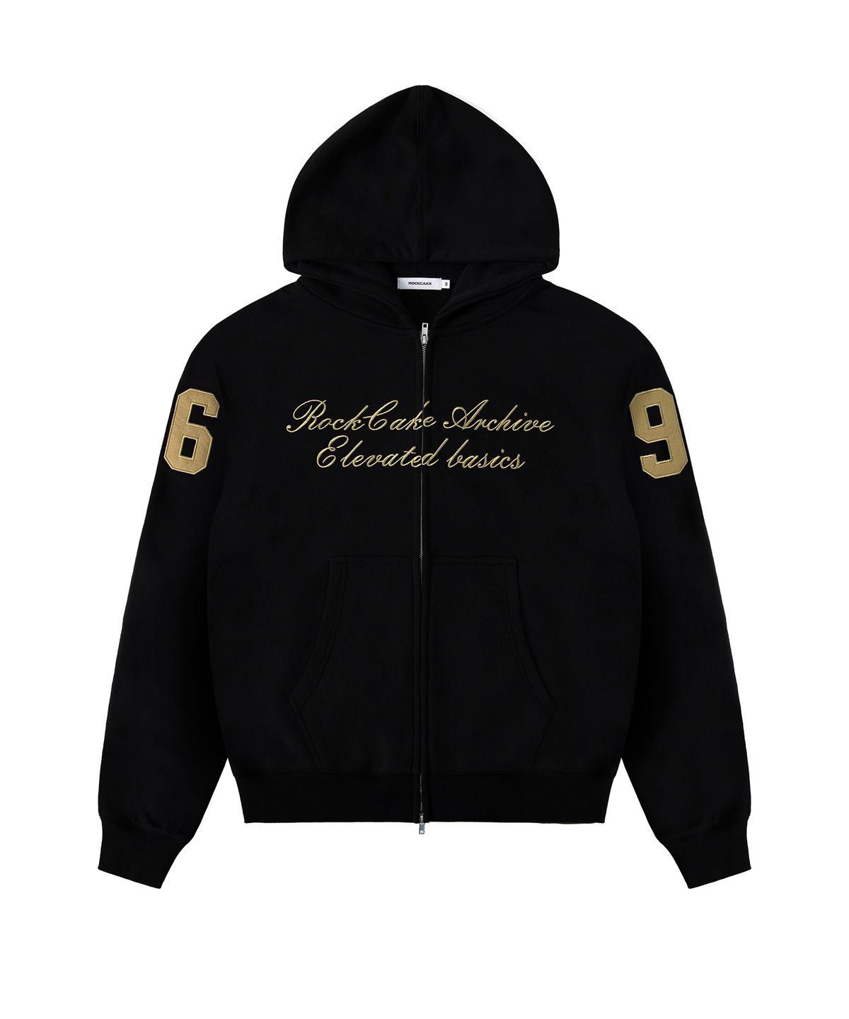 락케이크(ROCKCAKE) 96 Script Zip Up Hoodie - Black
