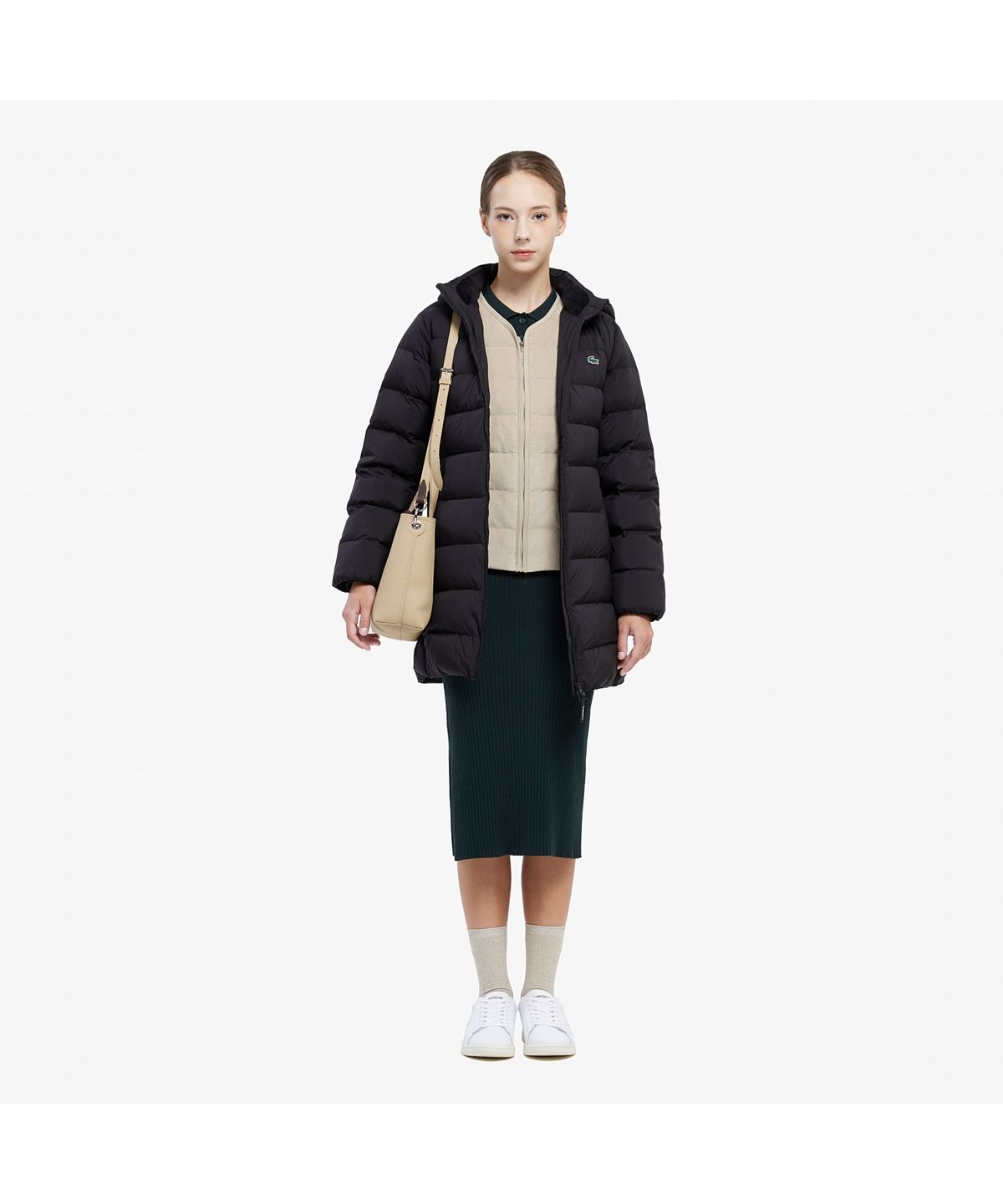 라코스테(LACOSTE) 여성 립조직 카라 드레스 EF997E-55N YZP