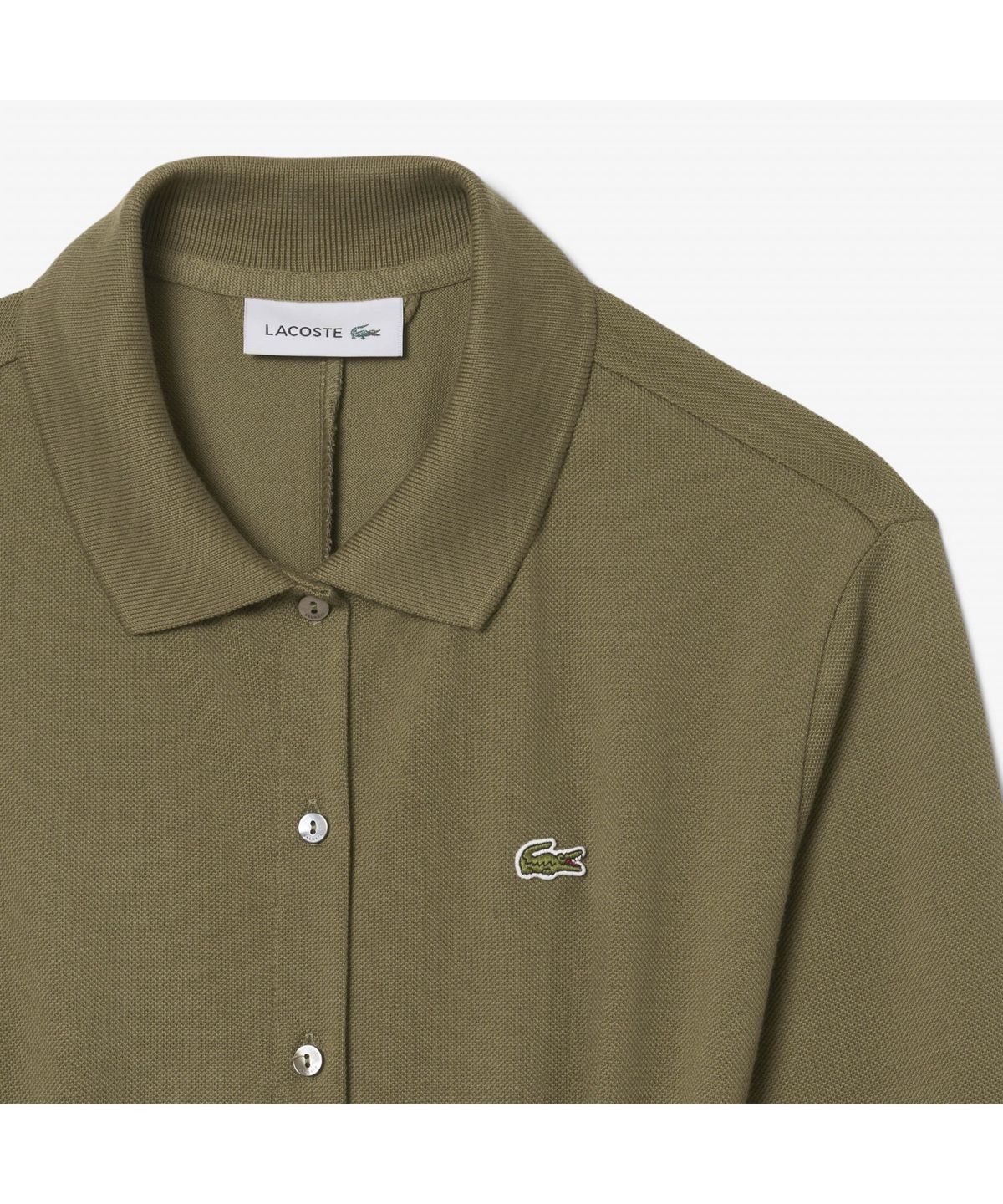 라코스테(LACOSTE) 여성 핏앤플레어 벨티드 폴로 드레스 EF5299-55N E9F