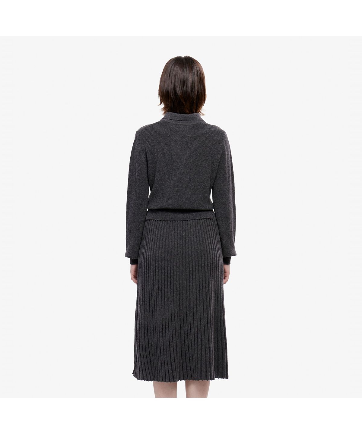 라코스테(LACOSTE) 여성 핏앤플레어 스웨터 드레스 EF294E-55N 050