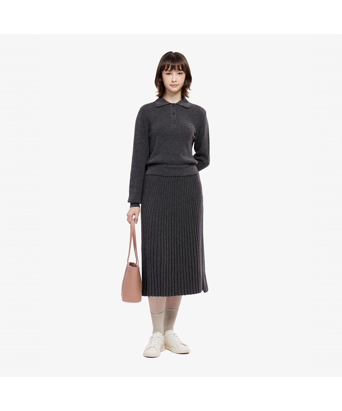 라코스테(LACOSTE) 여성 핏앤플레어 스웨터 드레스 EF294E-55N 050