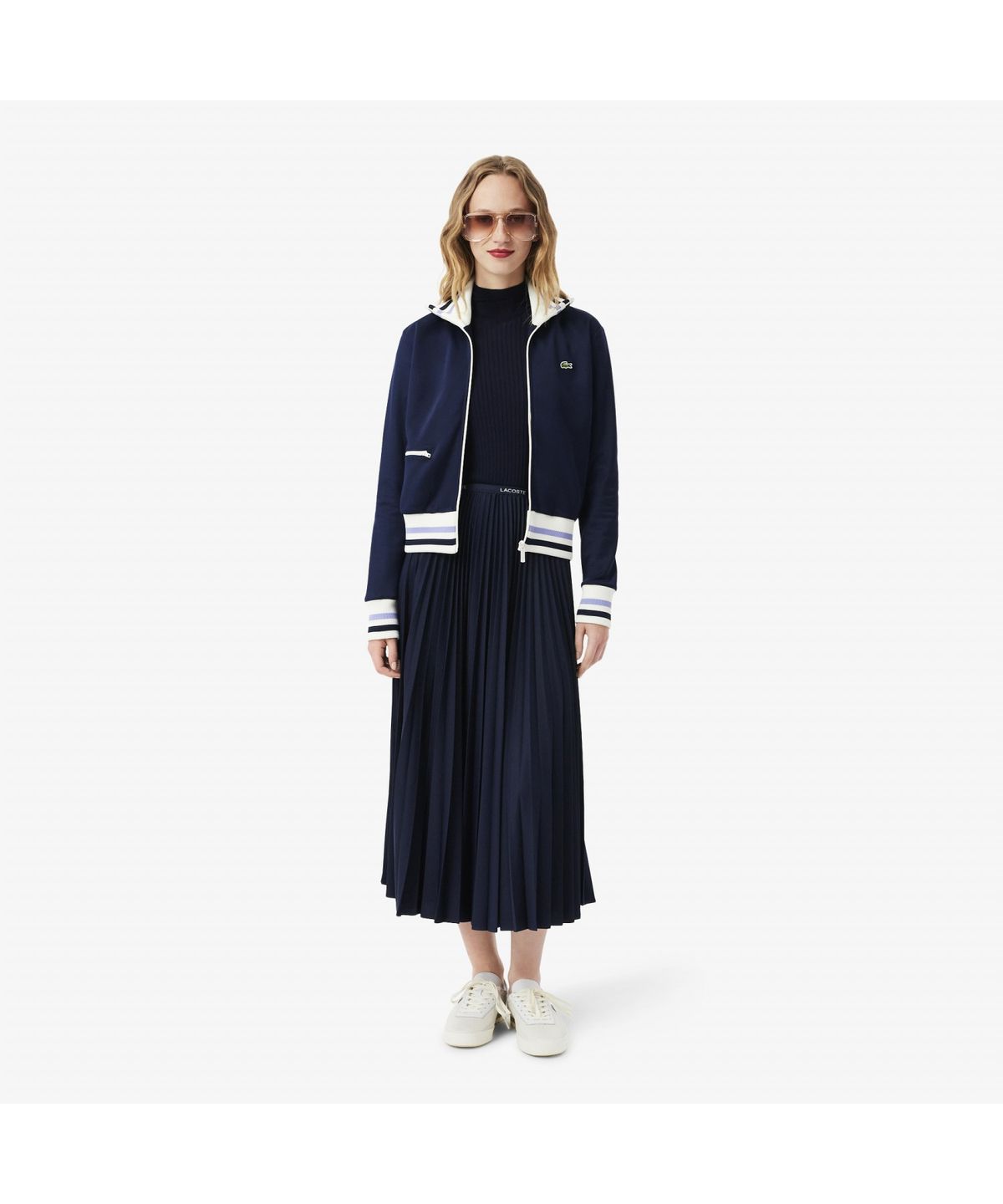 라코스테(LACOSTE) 여성 롱플리츠 폴리 롱스커트 JF1402-55N 166