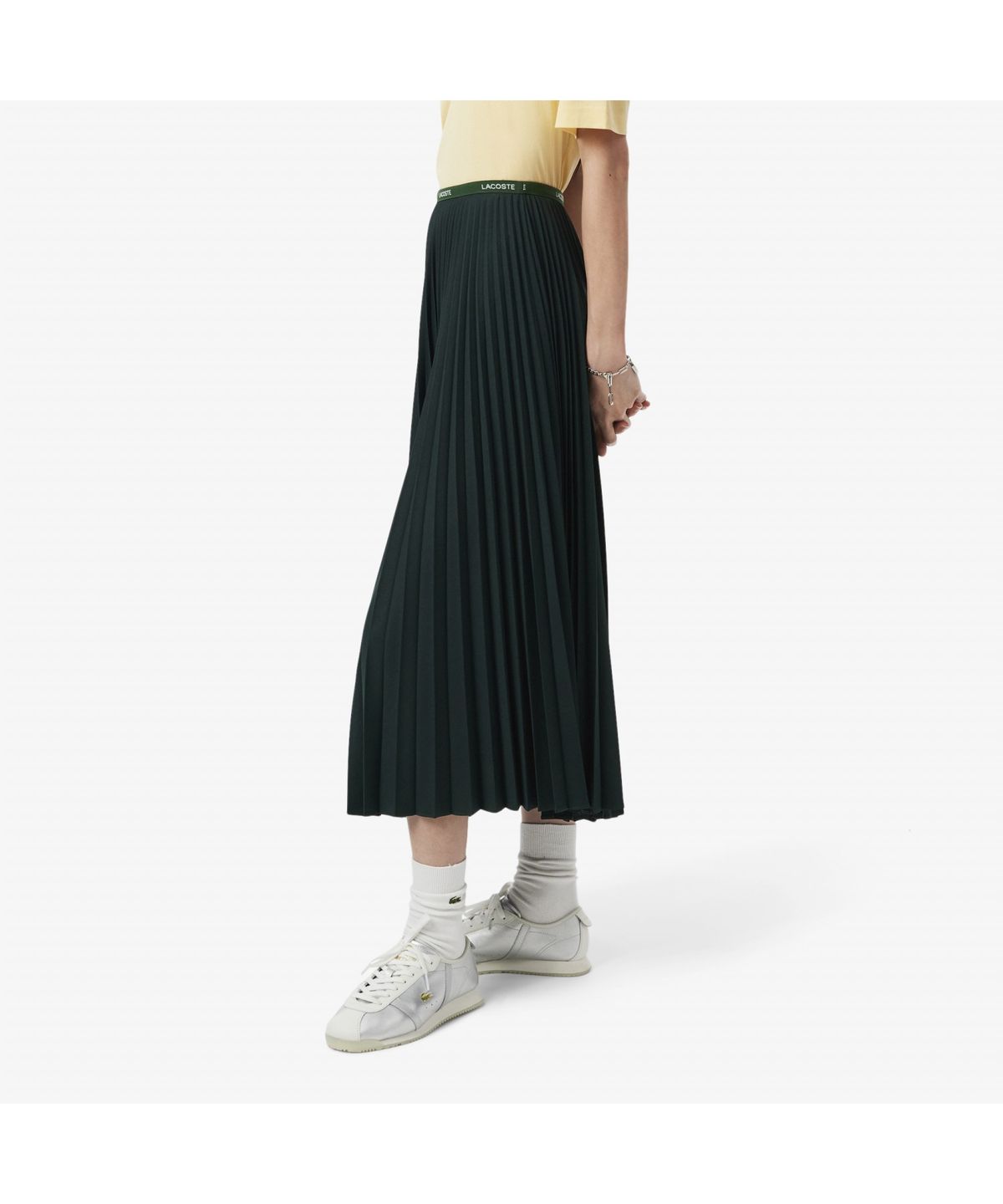 라코스테(LACOSTE) 여성 롱플리츠 폴리 롱스커트 JF1402-55N YZP