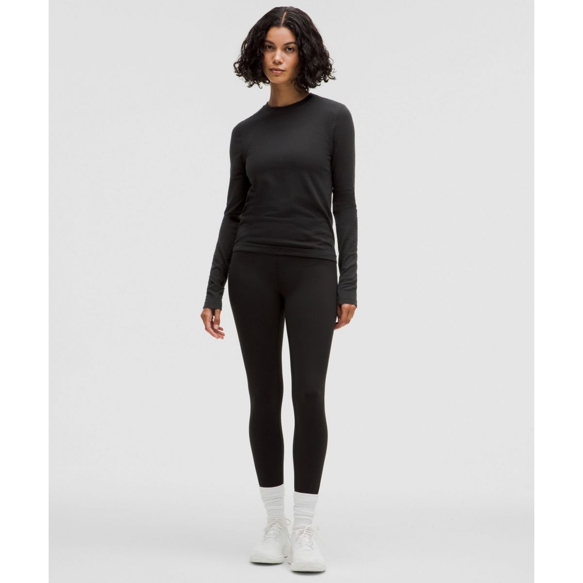 룰루레몬(LULULEMON) 스위프틀리 울 롱슬리브 셔츠 *힙 렝스  BLK BLK