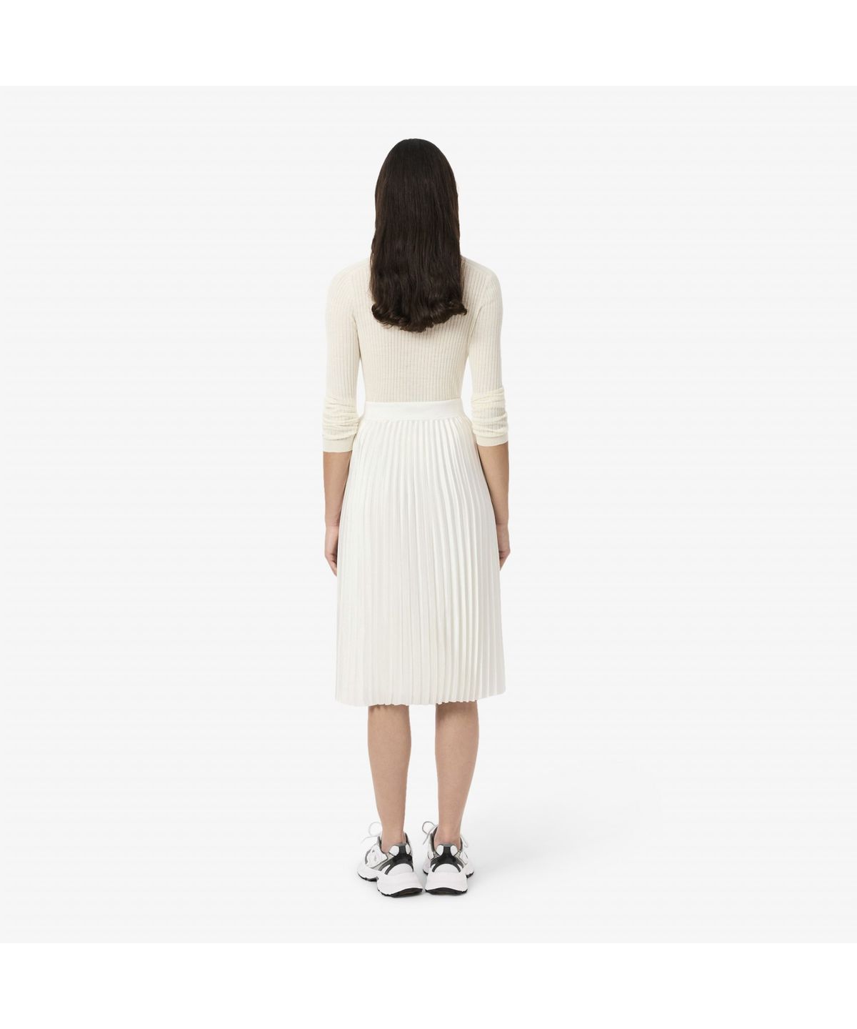 라코스테(LACOSTE) 여성 샤이니 로고밴딩 플리츠 롱스커트 JF5605-55N 70V