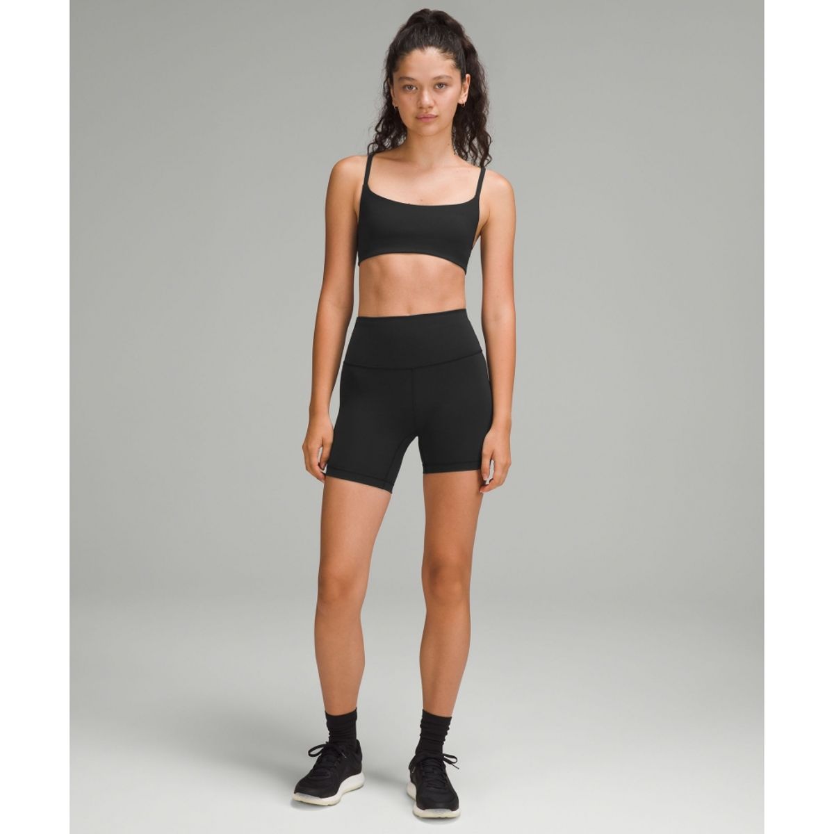 룰루레몬(LULULEMON) 원더 트레인 스트래피 레이서 브라 *라이트 서포트, A B컵  BLK