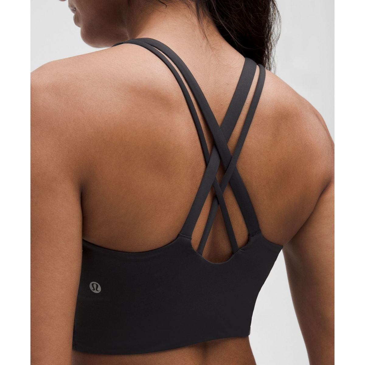 룰루레몬(LULULEMON) 에너지 롱라인 브라 미디엄 서포트, B–D컵 *에볼브  BLK