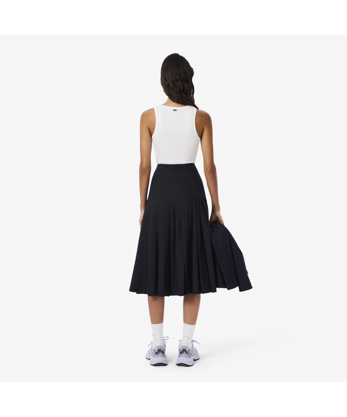 라코스테(LACOSTE) 여성 랩 플리츠 미디스커트 JF5406-55N HDE