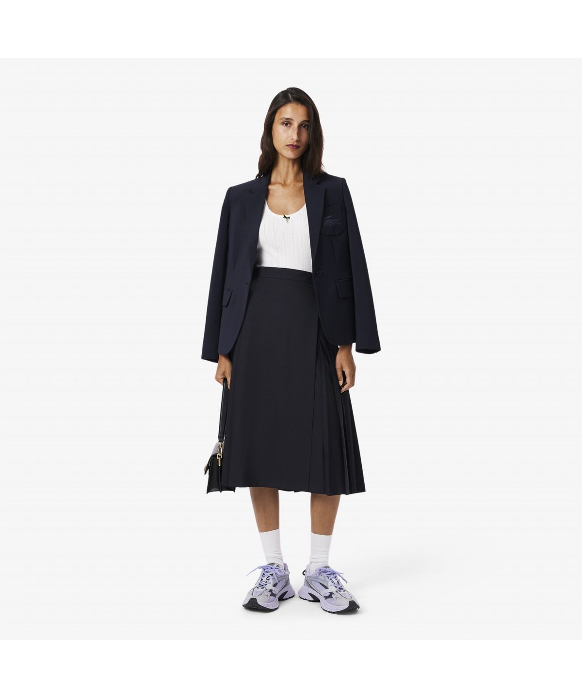 라코스테(LACOSTE) 여성 랩 플리츠 미디스커트 JF5406-55N HDE
