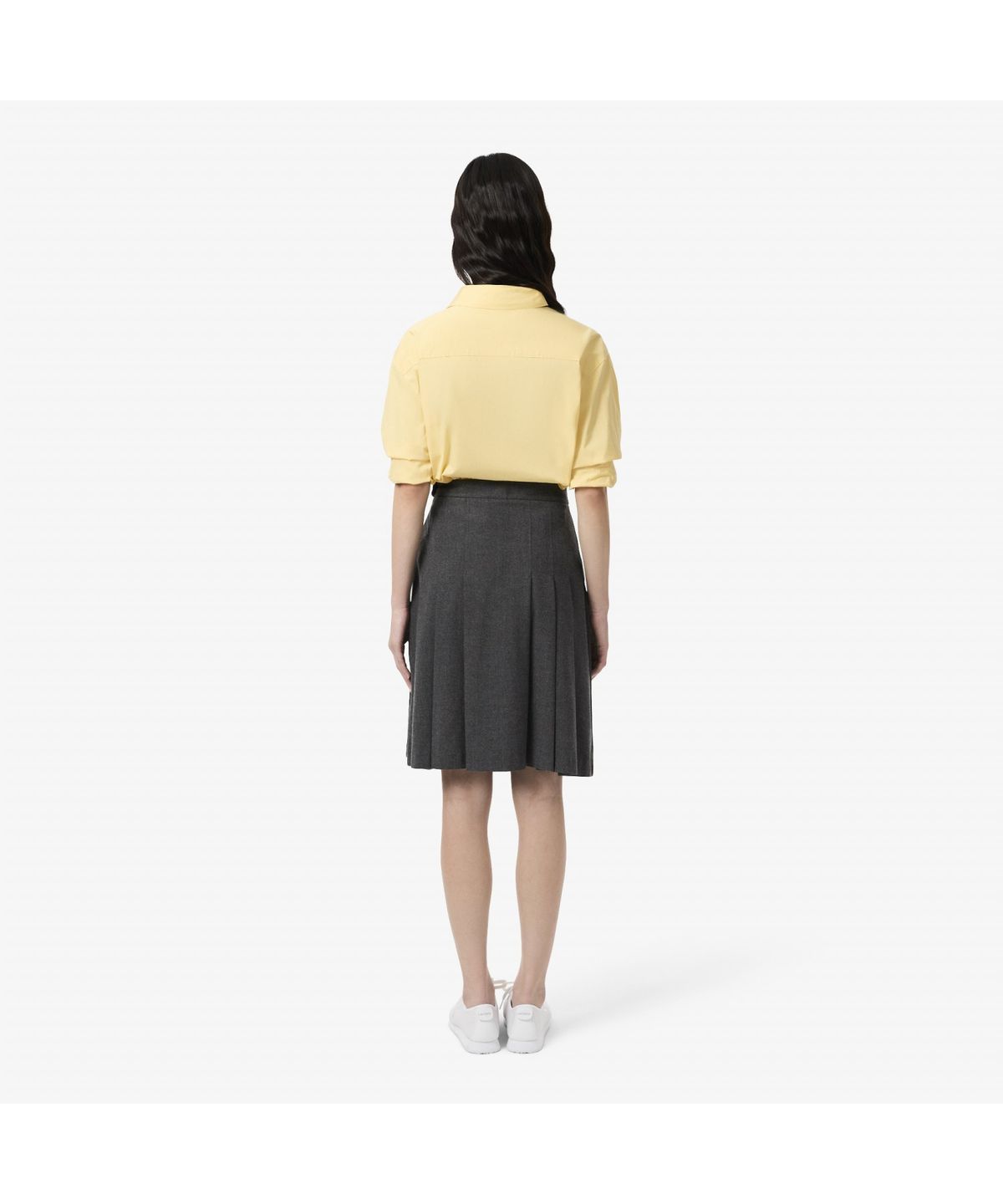 라코스테(LACOSTE) 여성 플란넬 플리츠 미디스커트 JF5358-55N 050