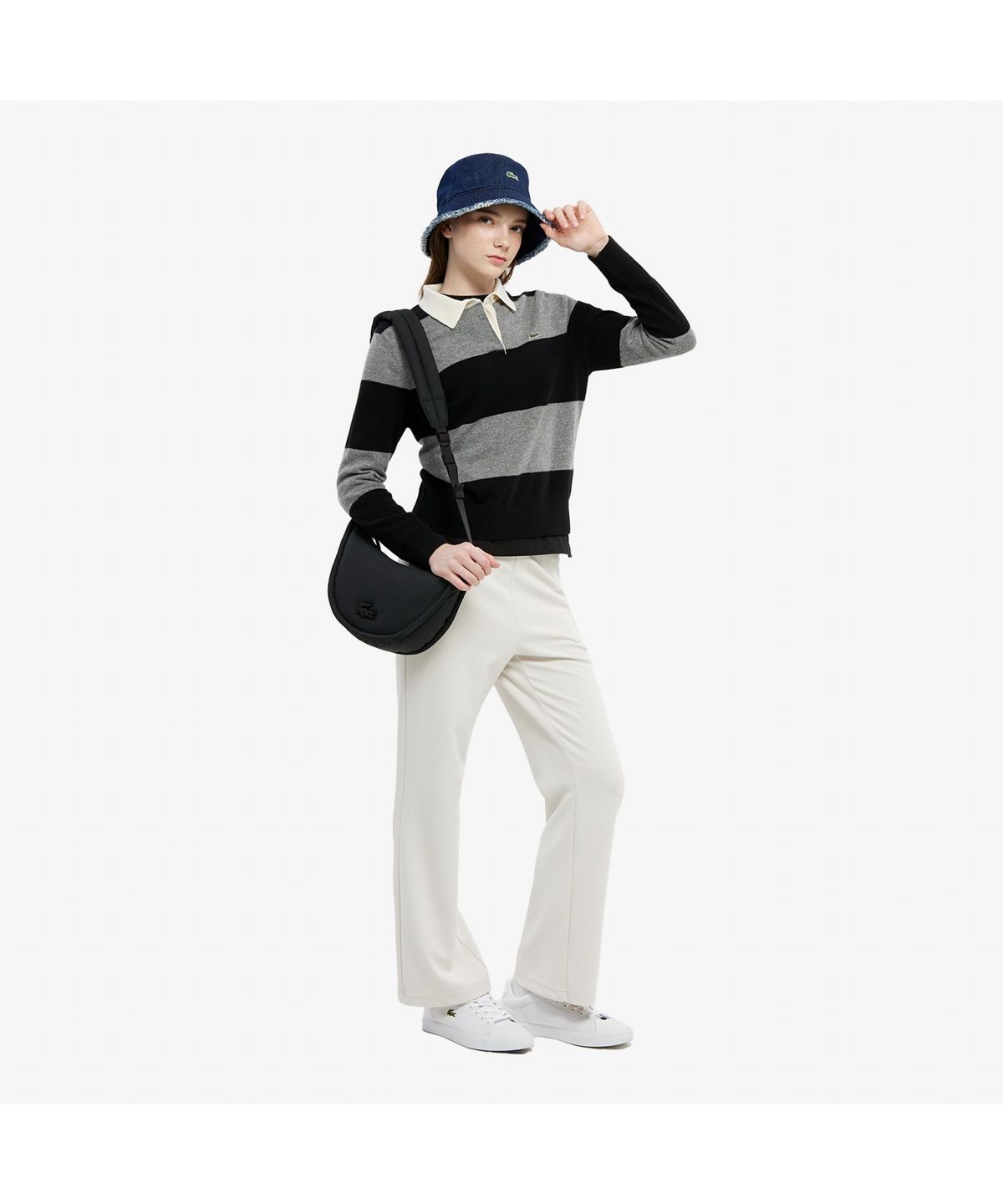 라코스테(LACOSTE) 여성 코튼 빈티지 컷팅 버킷햇 RK414E-55N RNE