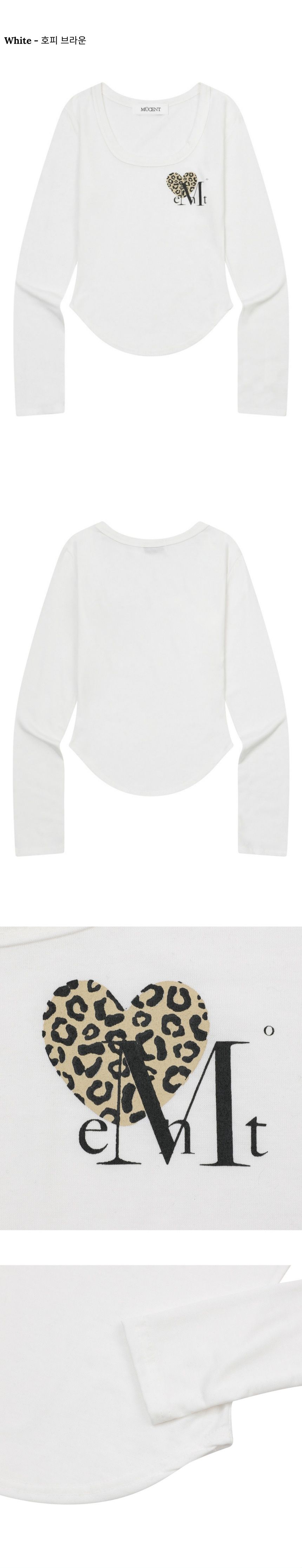 MUSINSA公式 | MUCENT シエラヒョピハートUネックローリング長袖T