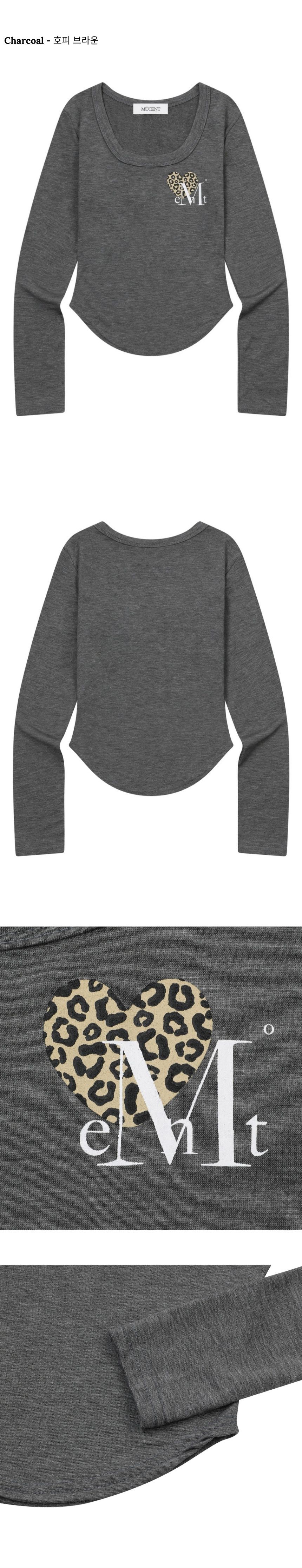 MUSINSA公式 | MUCENT シエラヒョピハートUネックローリング長袖T