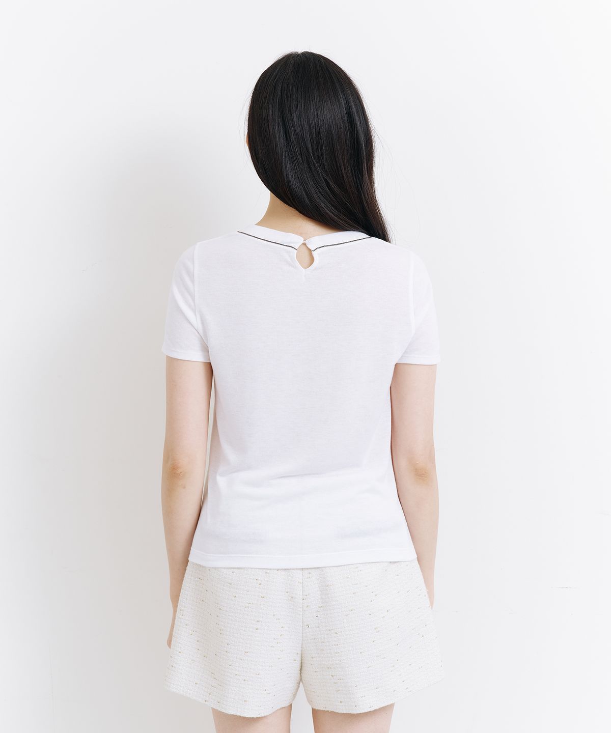 라피네아뜰리에(RAFFINE ATELIER) 베이직 시어 티셔츠 화이트