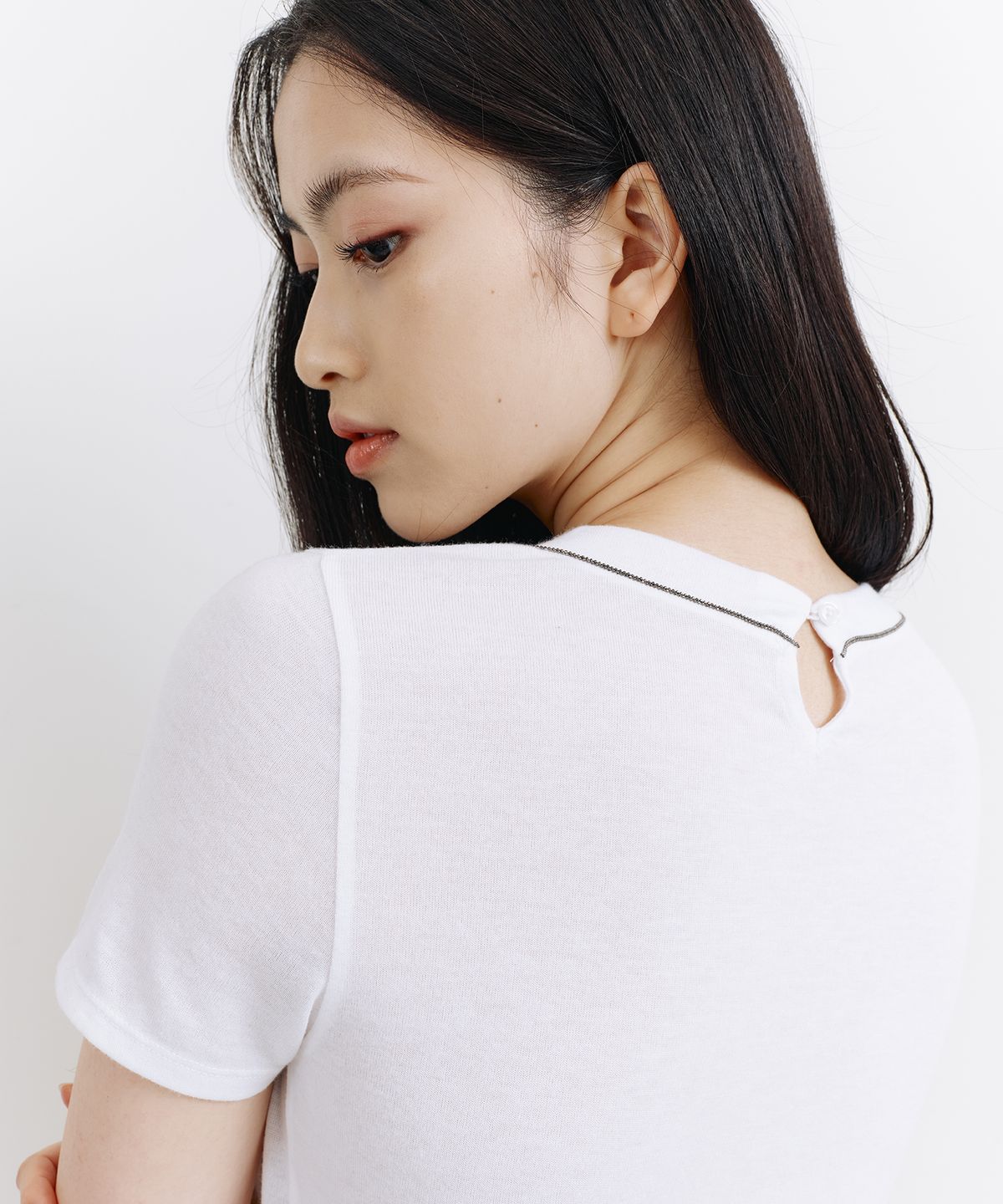 라피네아뜰리에(RAFFINE ATELIER) 베이직 시어 티셔츠 화이트