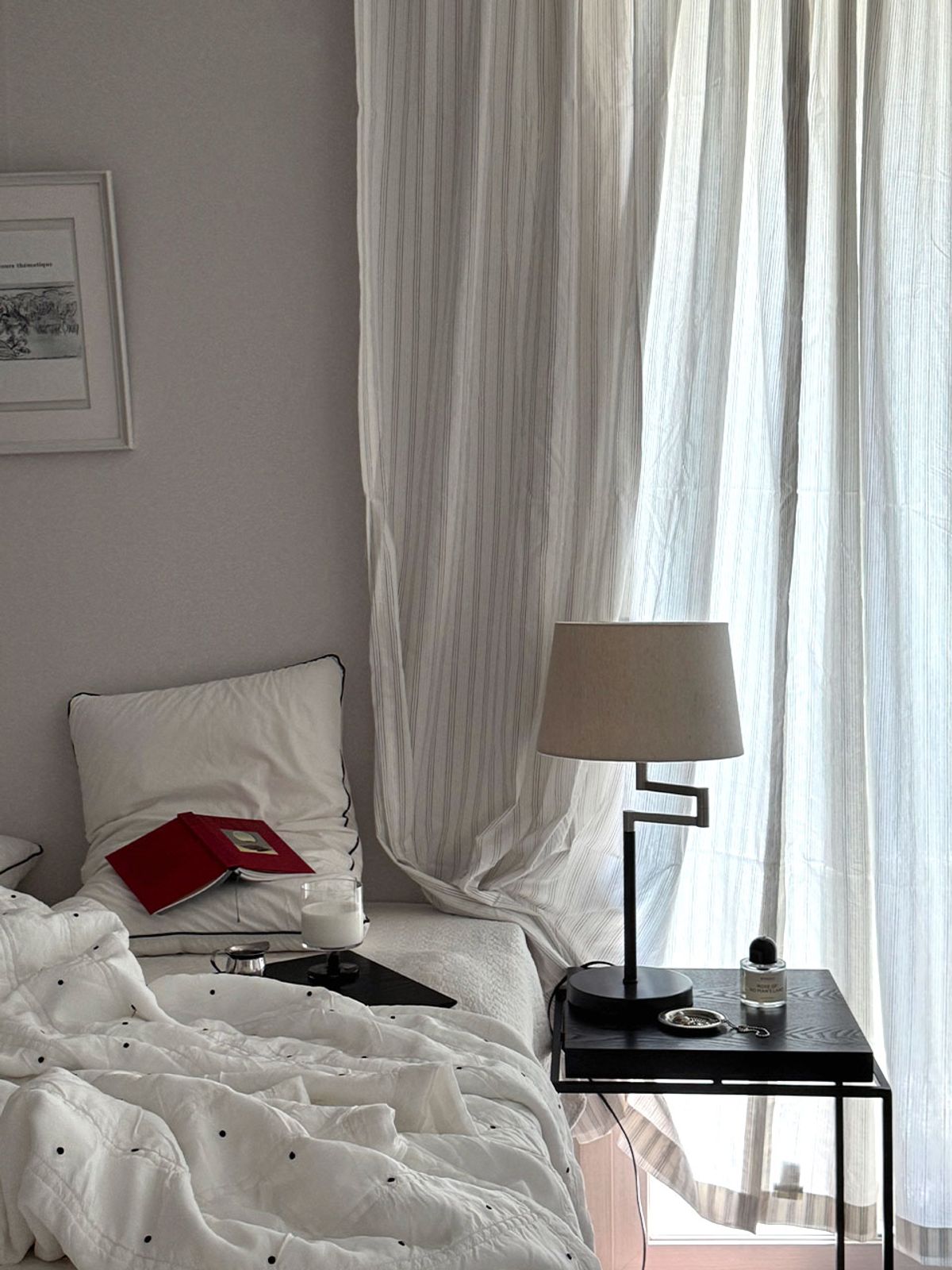 메종드룸룸(MAISON DE ROOMROOM) 노팅힐 코지 스트라이프 가리개커튼