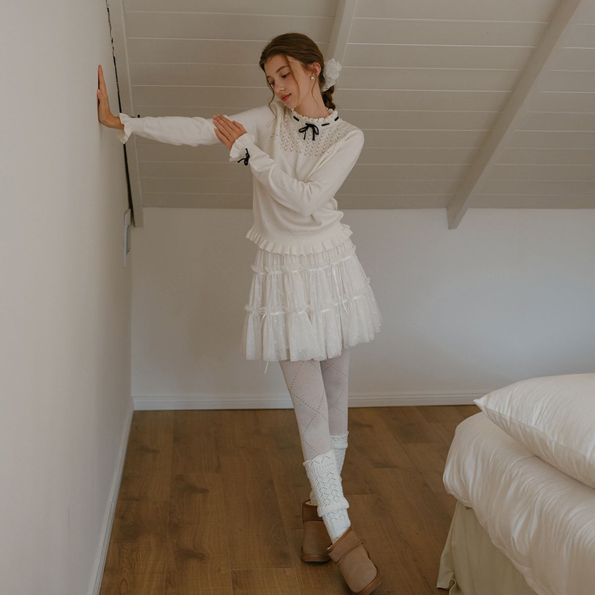 쎄무아듀(CEST MOIDEW) Cest_Bow tulle skirt