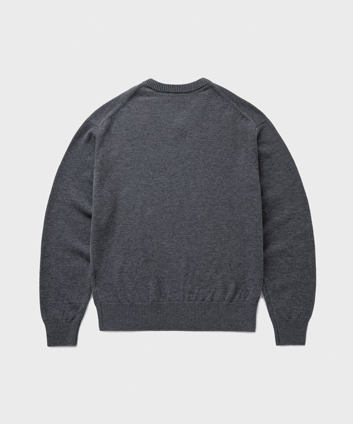 브랜디드(BRANDED) [SUPERIOR] CLOUD SUPERFINE V-NECK KNIT [CHARCOAL]