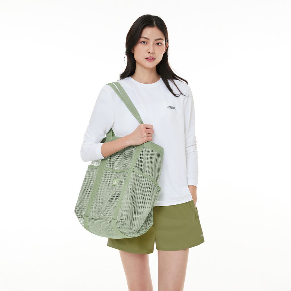 안다르(ANDAR) 메쉬 포켓 비치백