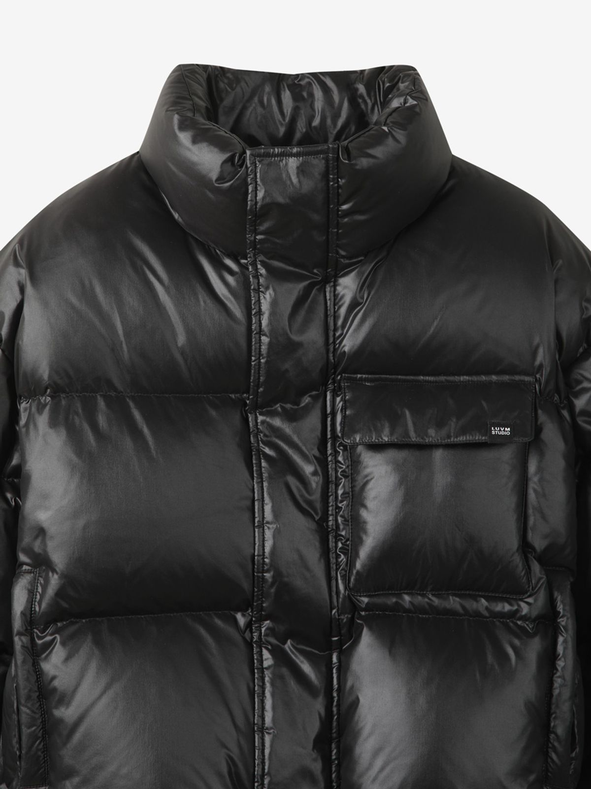 엘유브이엠(LUVM) GLOSSY CROP DUCK DOWN_BLACK