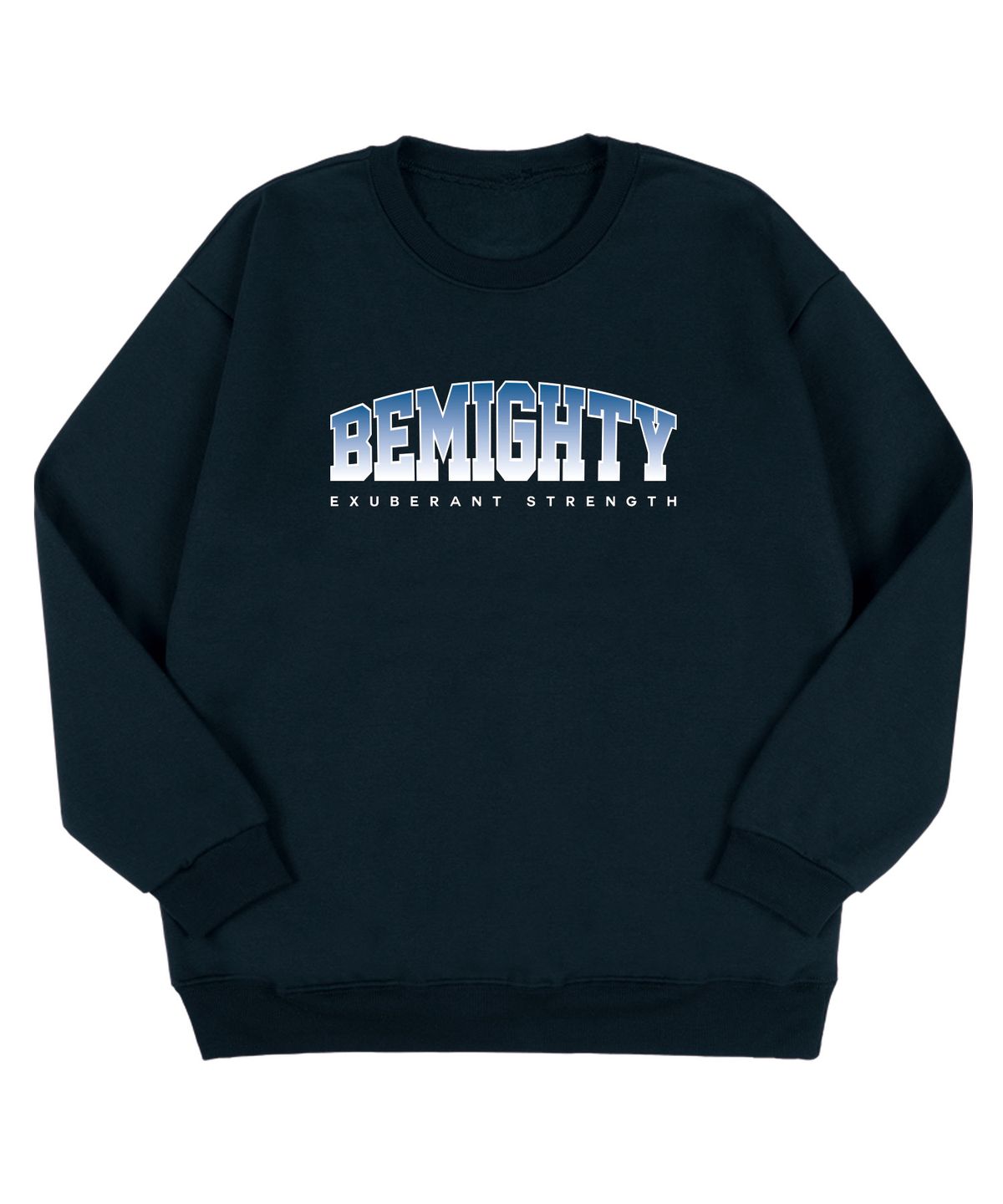 비마이티(BEMIGHTY) 그라데이션 컬리지 기모 오버핏 스웨트셔츠