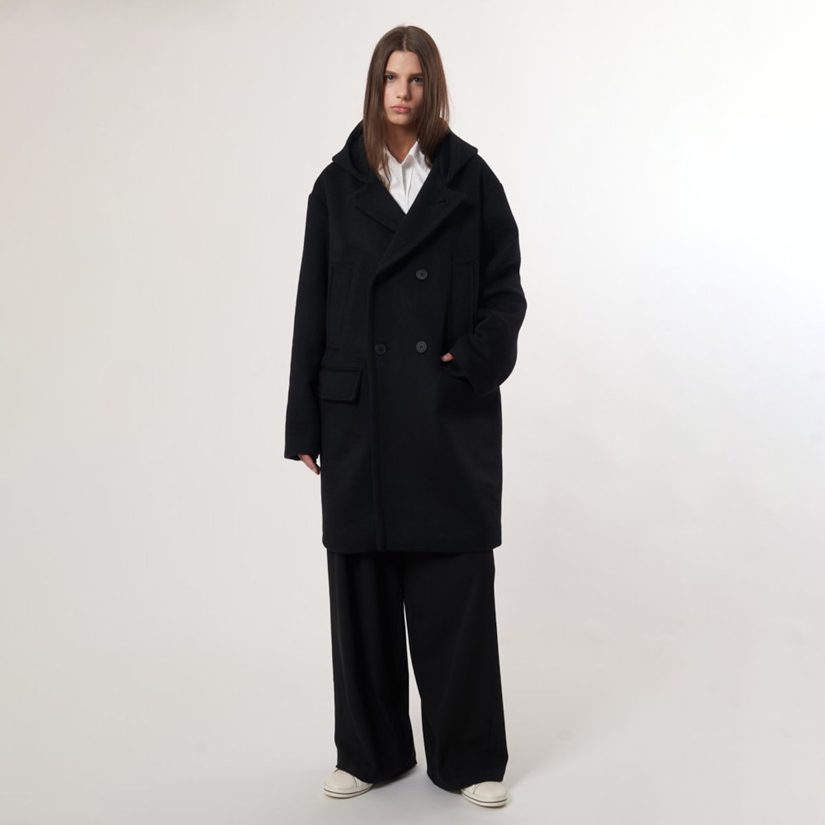 애스플래폼(ATHPLATFORM) AU52CT01_더블 후드코트_블랙