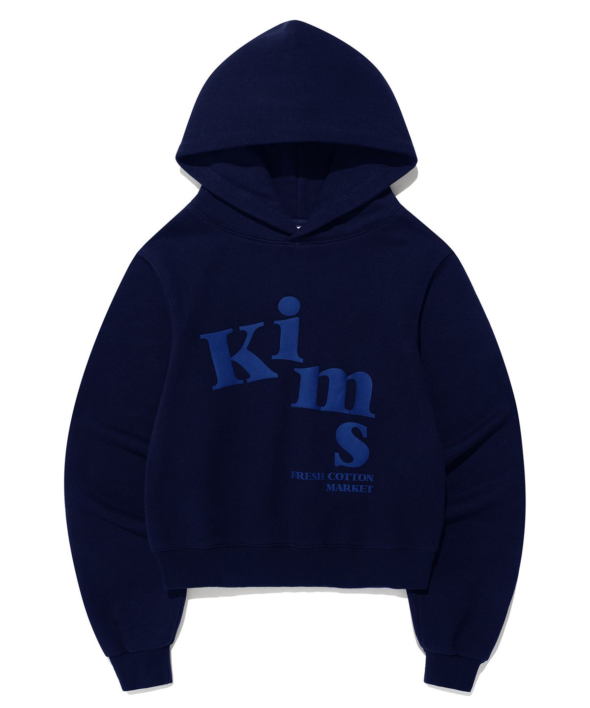 킴스 프레시 코튼 마켓(KIMS FRESH COTTON MARKET) (Unisex) Messy Alpha Logo Hoodie Navy