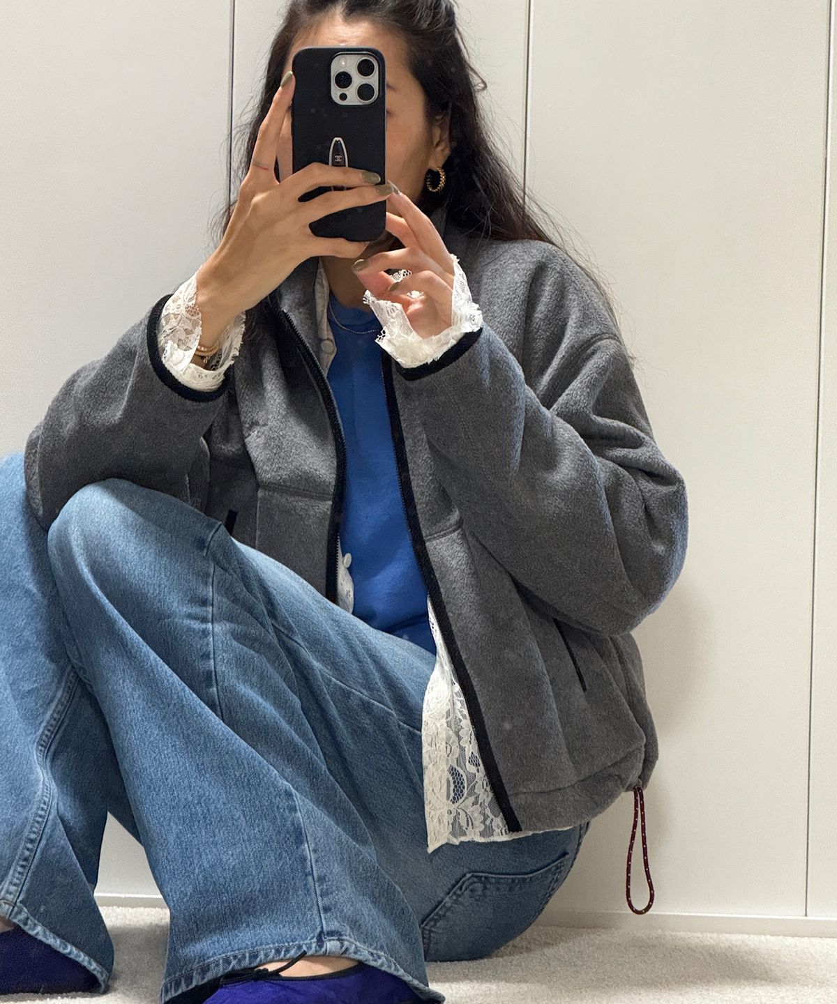 프리터(FRITUR) Soft Fleece Jacket Grey_F263JP13