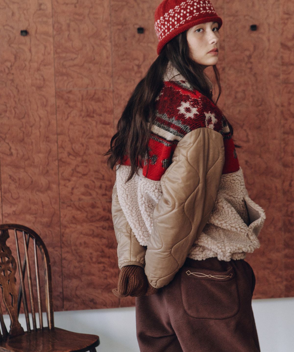 프리터(FRITUR) Nana Quilted Jacket Red_F263JP10