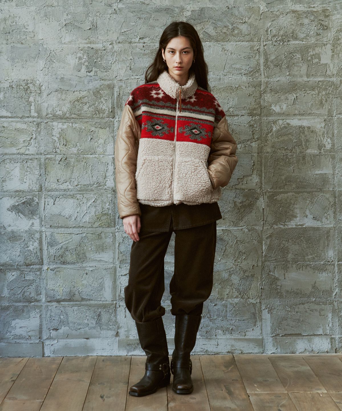 프리터(FRITUR) Nana Quilted Jacket Red_F263JP10